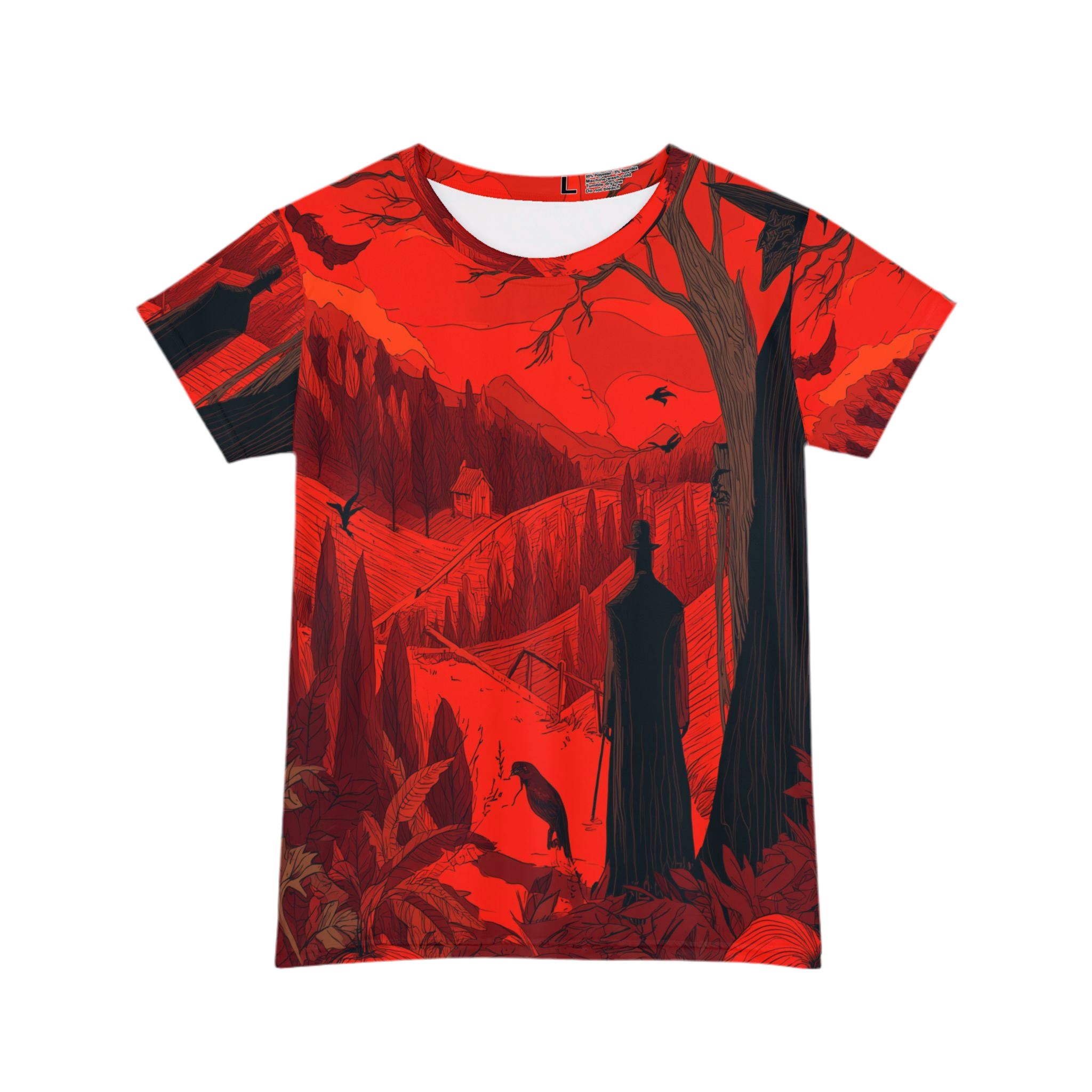 Maison Verne Halloween Ltd. Edition Damen Shirt "Crimson Harvest" - 🎃👻 Wicked Elegance No. 15 👻🎃