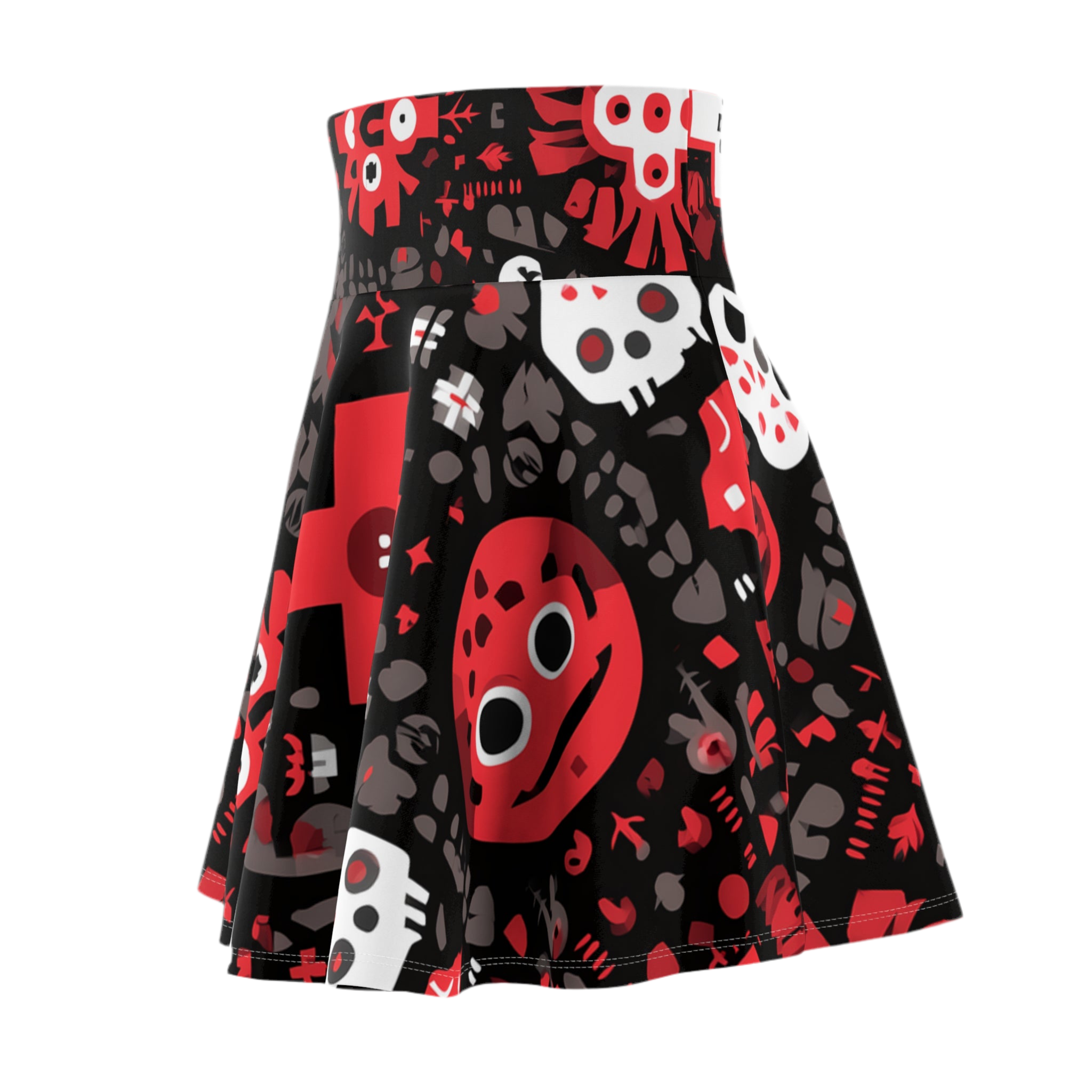 Maison Verne Halloween Ltd. Edition Women's Skater Skirt "Occult Patterns" - Wicked Elegance No. 75