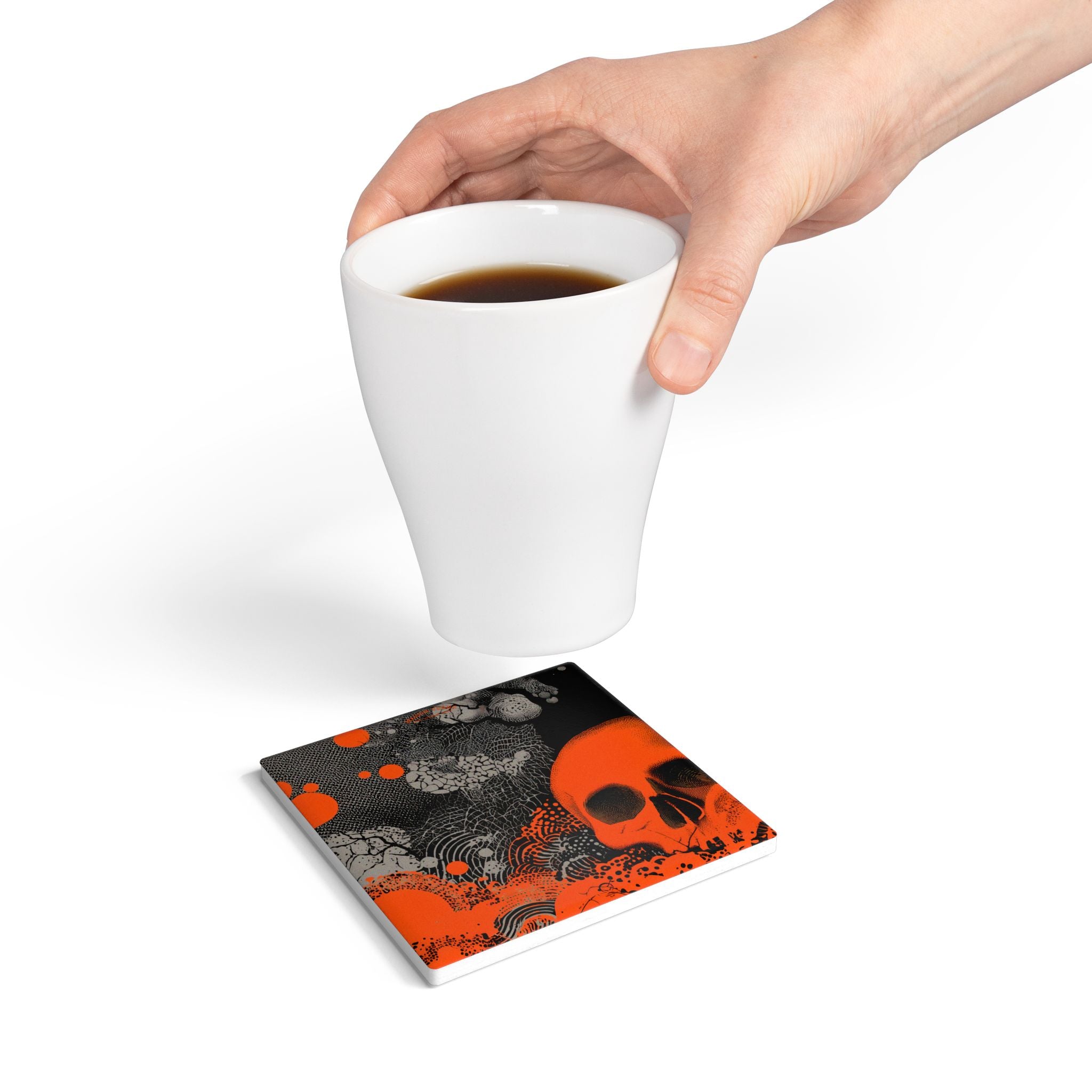 HALLOWEEN LIMITED EDITION Ceramic Coaster "Crimson Eclipse" - ππ» Wicked Elegance No. 54 π»π