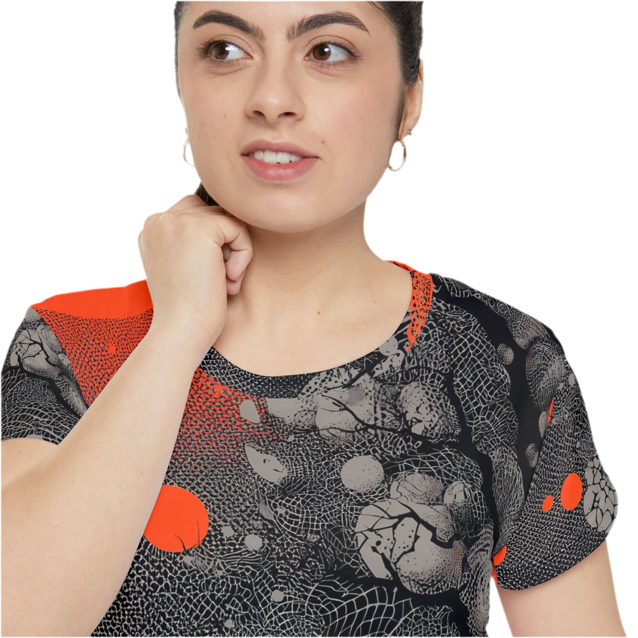 Maison Verne Halloween Ltd. Edition Damen Shirt "Crimson Eclipse" - 🎃👻 Wicked Elegance No. 54 👻🎃