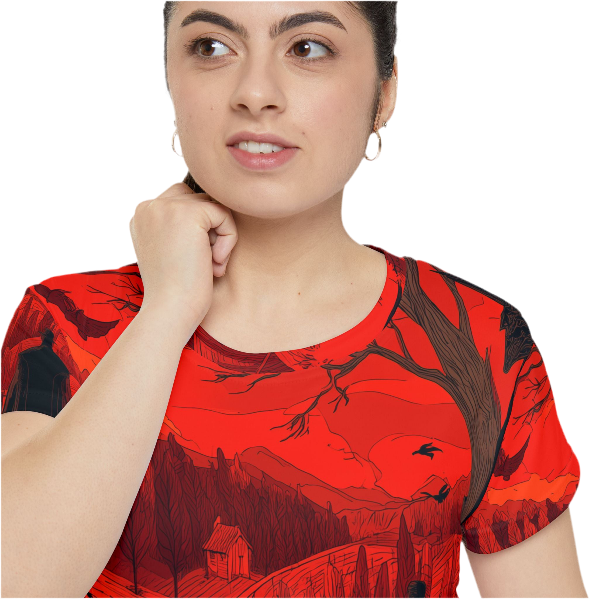 Maison Verne Halloween Ltd. Edition Damen Shirt "Crimson Harvest" - 🎃👻 Wicked Elegance No. 15 👻🎃