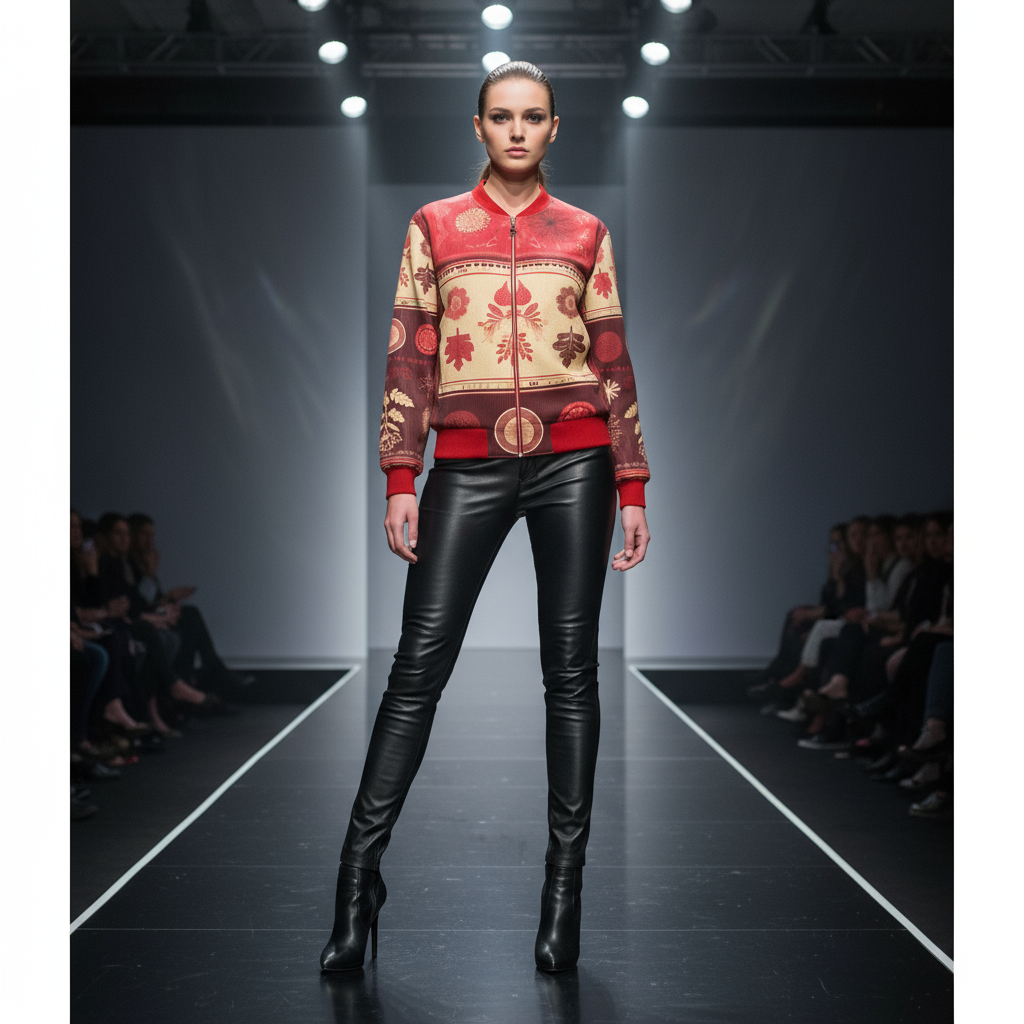 MV Couture Damen-Bomberjacke aus Wende-Seide | The Christmas Edition