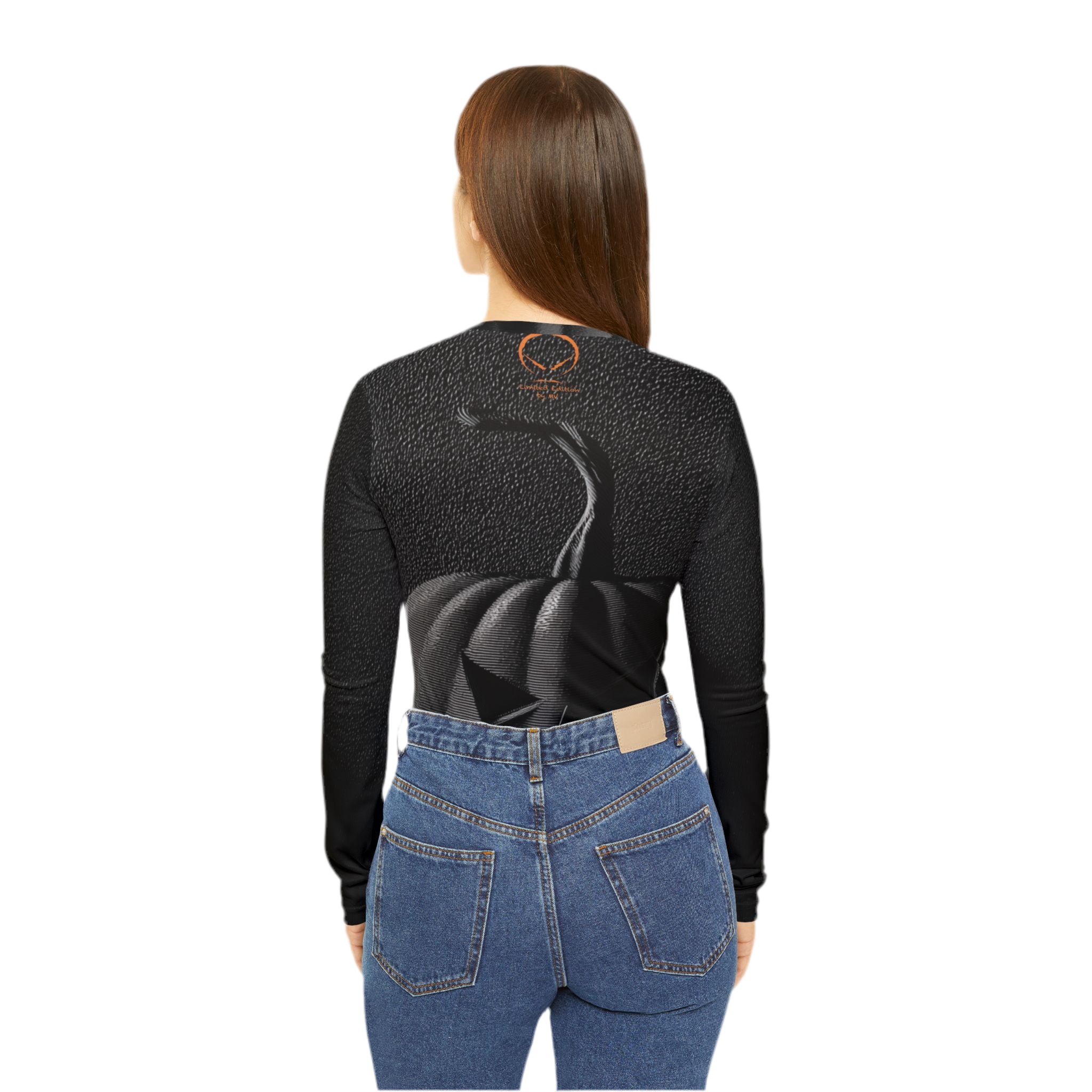 Maison Verne Halloween Ltd. Edition Plus Size Damen Halloween V-Neck Shirt - Wicked Elegance No. 08