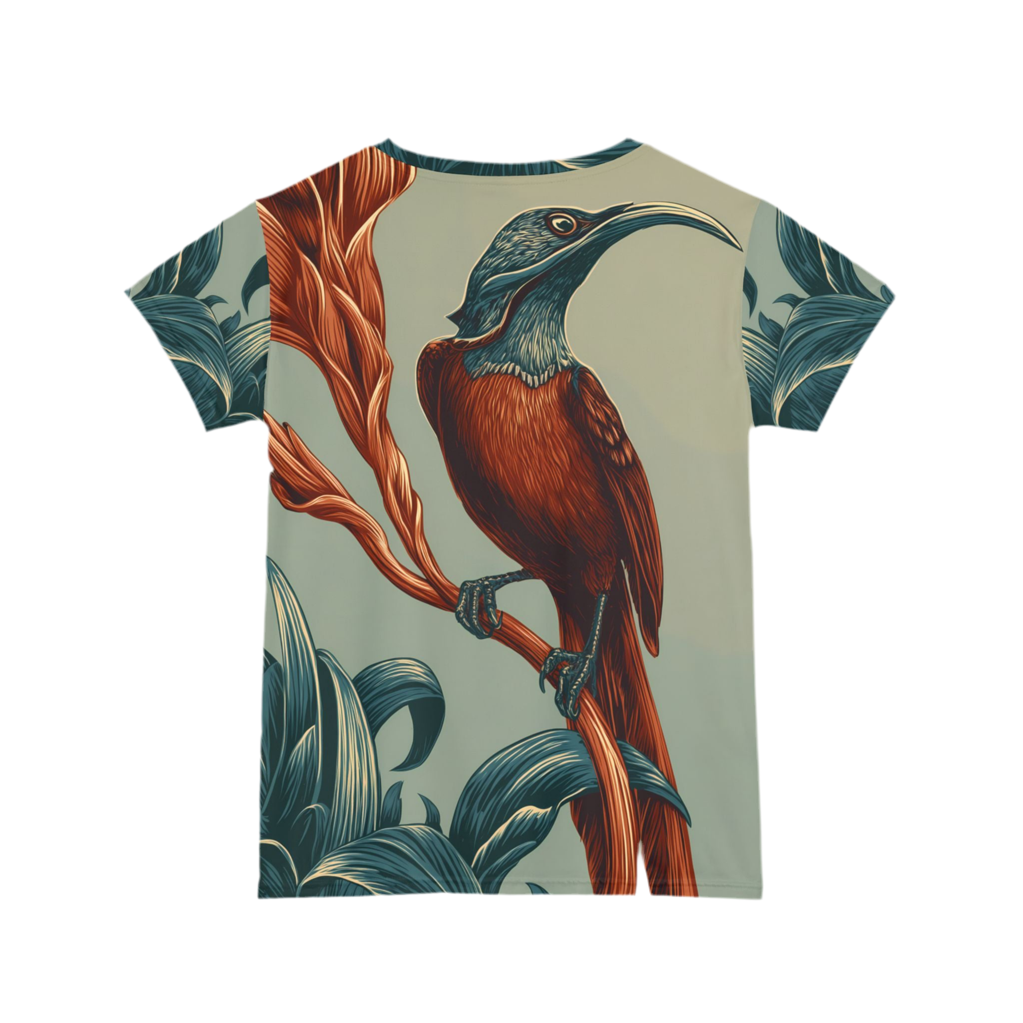 Women's Shirt "Crimson Sentinel" - Wilderness Whisper No. 46