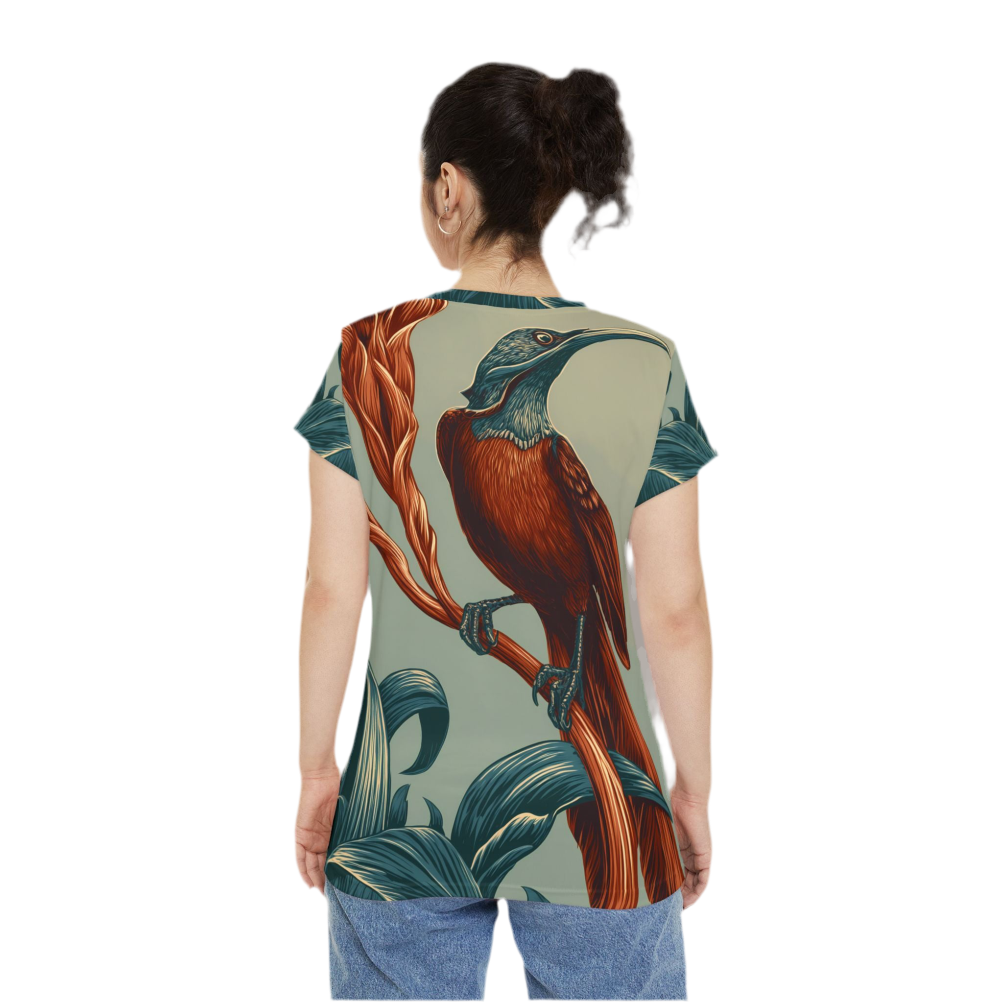 Women's Shirt "Crimson Sentinel" - Wilderness Whisper No. 46