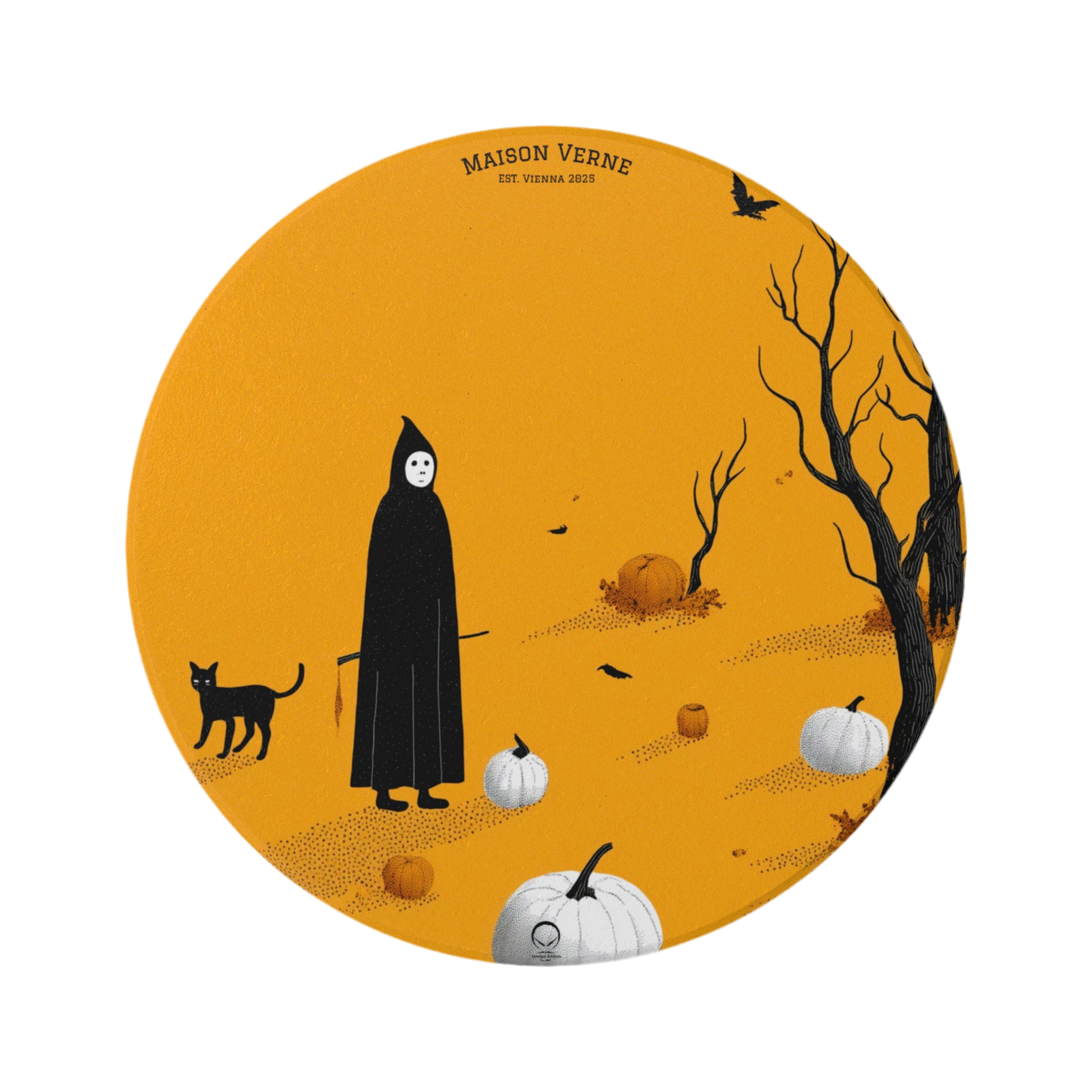 HALLOWEEN LIMITED EDITION Ceramic Coaster "Silent Harvest" - ππ» Wicked Elegance No. 11 π»π