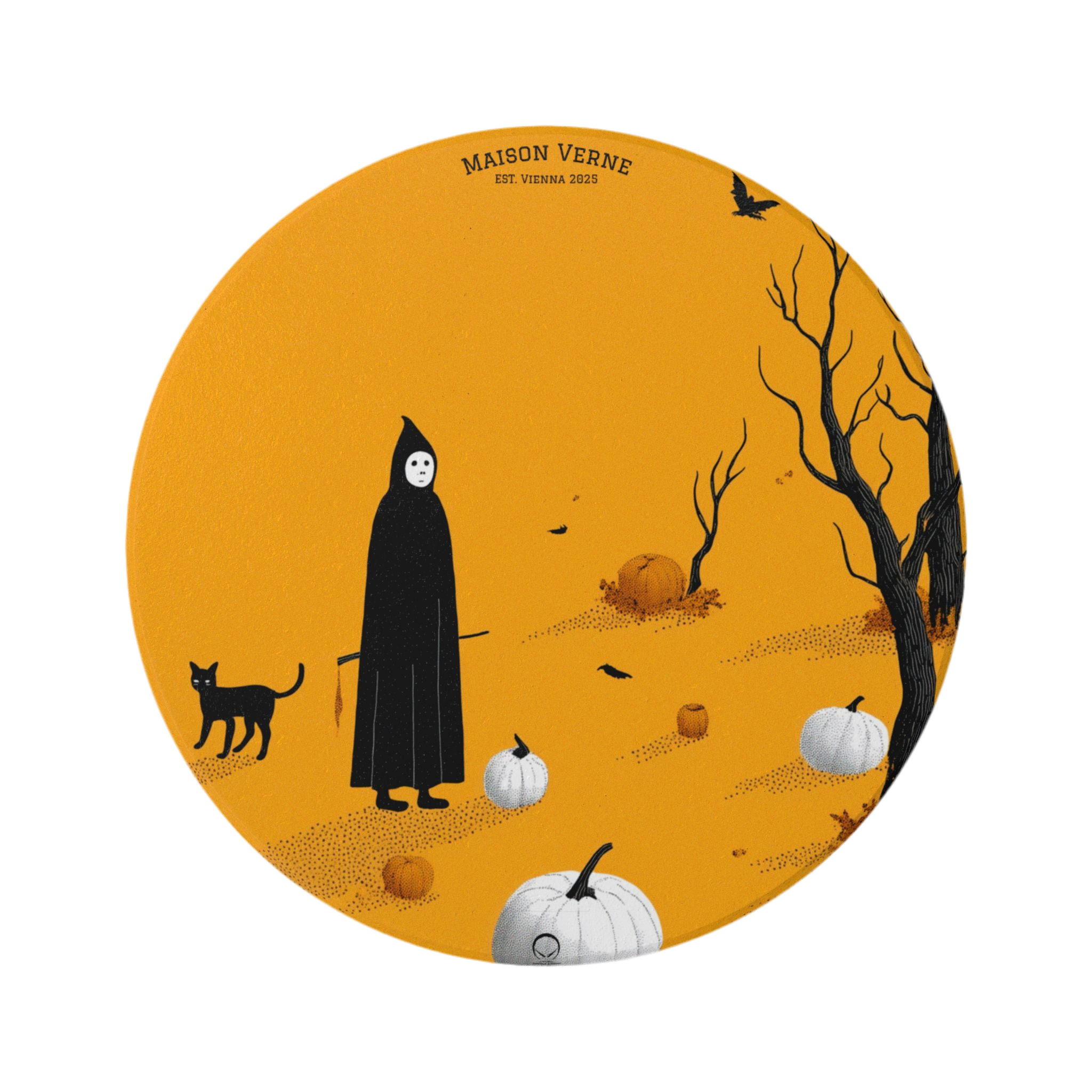 HALLOWEEN LIMITED EDITION Ceramic Coaster "Silent Harvest" - ππ» Wicked Elegance No. 11 π»π