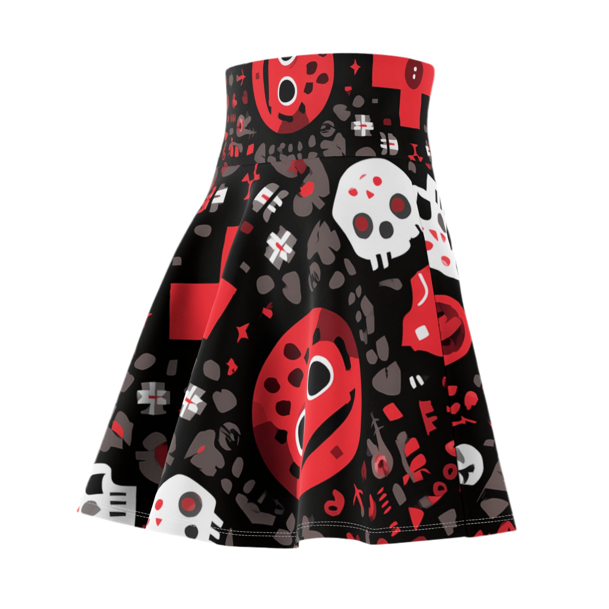 Maison Verne Halloween Ltd. Edition Women's Skater Skirt "Occult Patterns" - Wicked Elegance No. 75