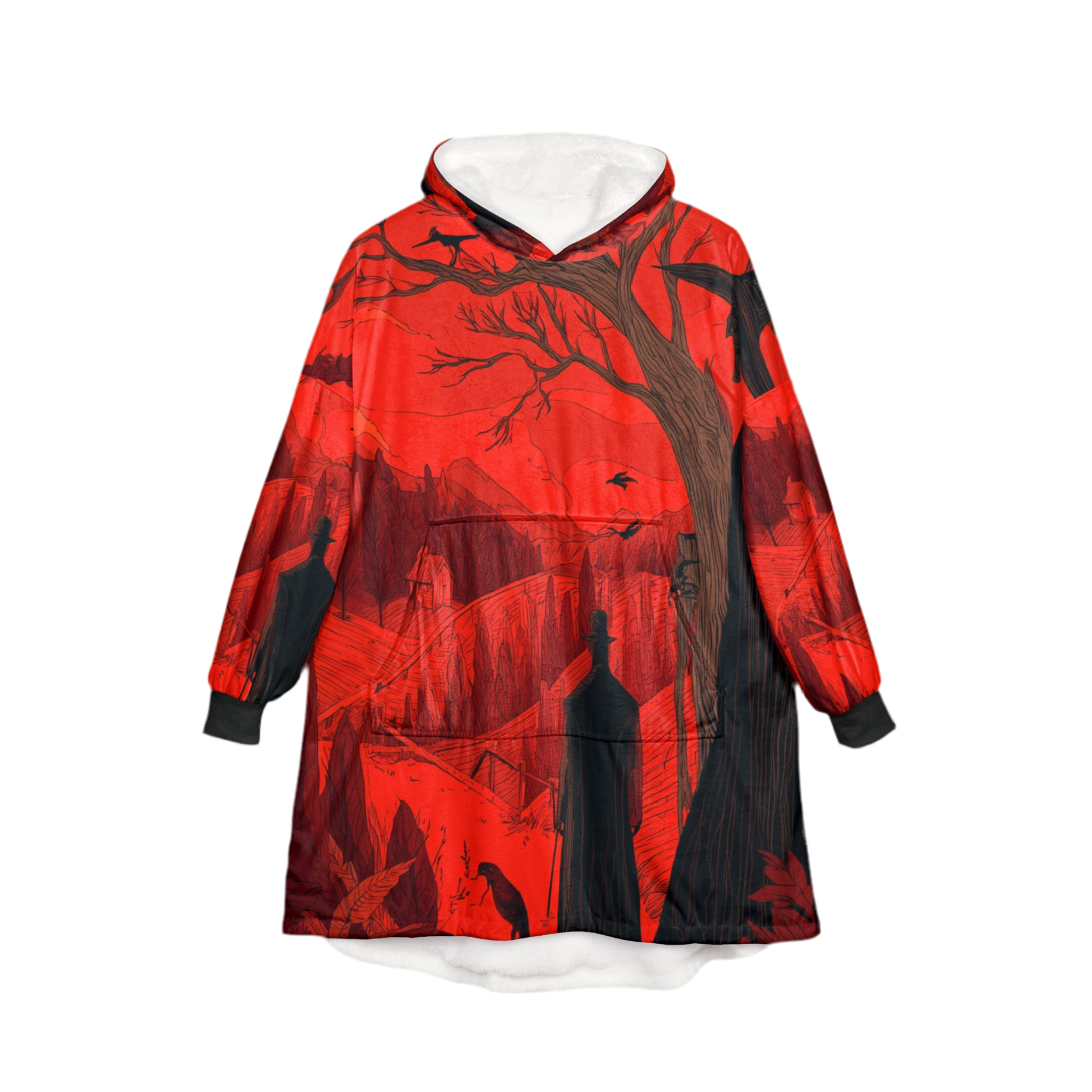 HALLOWEEN LIMITED EDITION Cozy Unisex Hooded Blanket -  Wicked Elegance No. 15