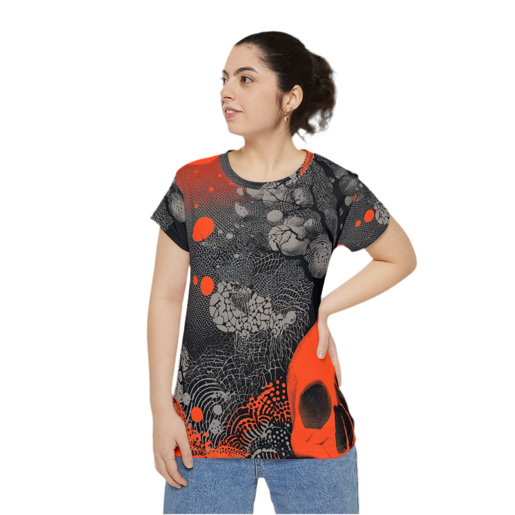 Maison Verne Halloween Ltd. Edition Damen Shirt "Crimson Eclipse" - 🎃👻 Wicked Elegance No. 54 👻🎃