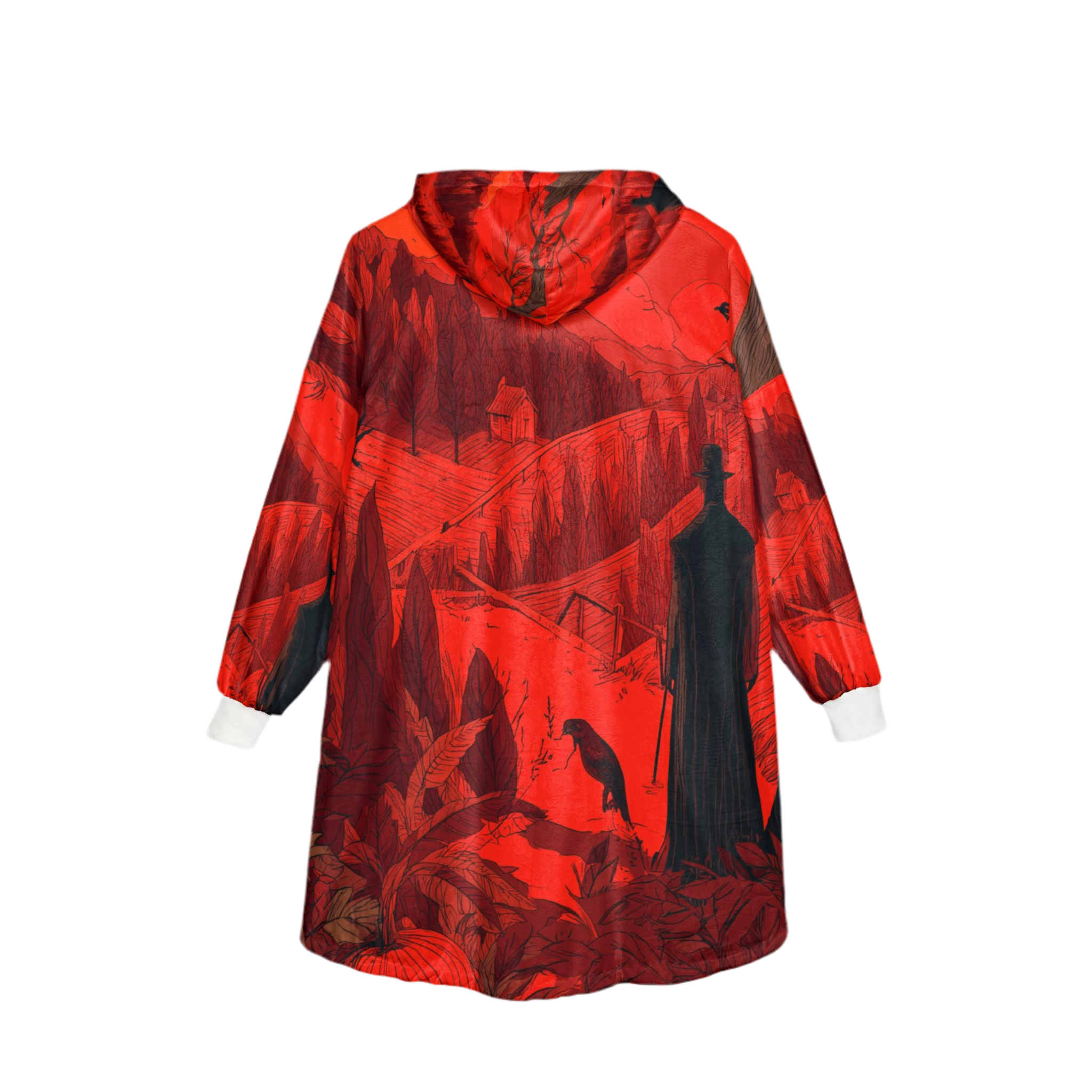 HALLOWEEN LIMITED EDITION Cozy Unisex Hooded Blanket -  Wicked Elegance No. 15