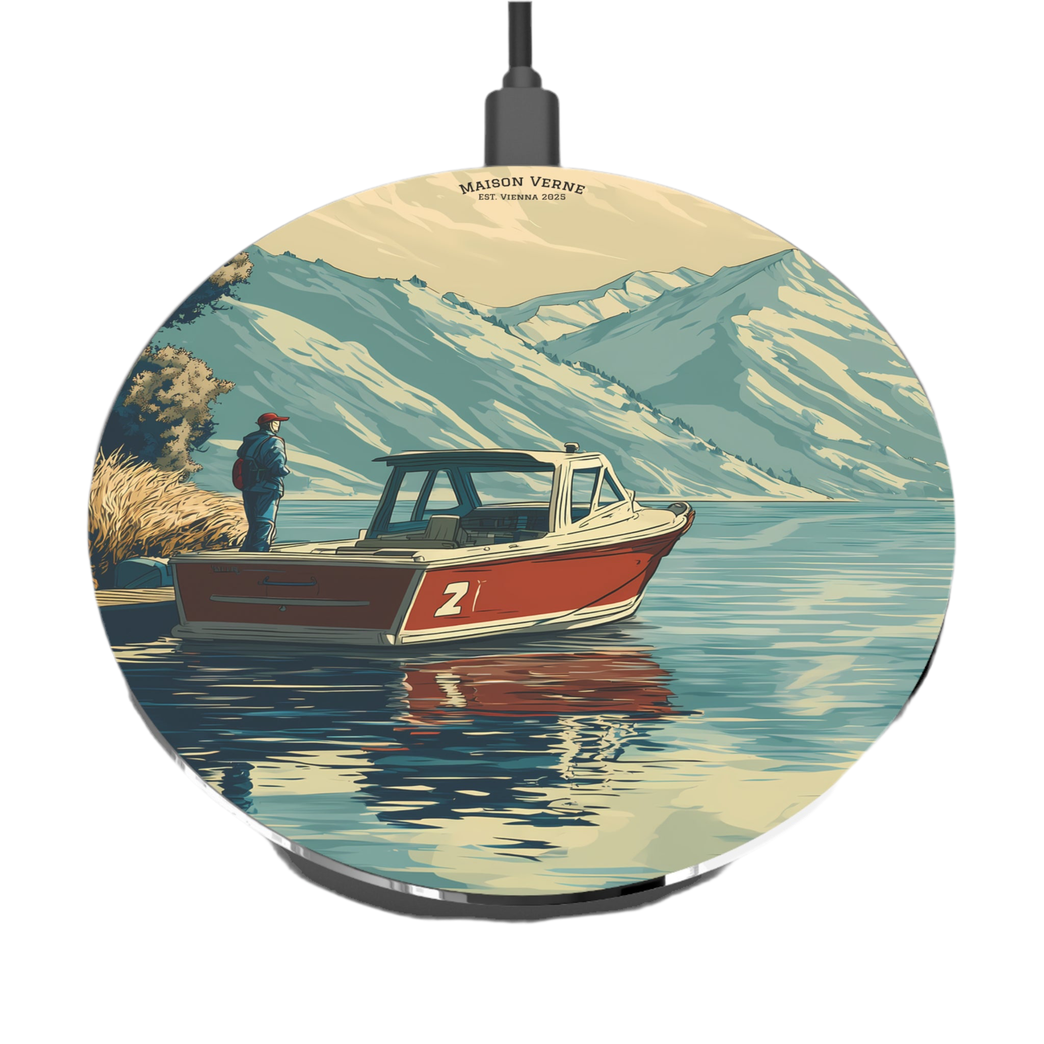 Maison Verne Wireless Charger "Fishing Adventure" - Below & Beyond No. 03