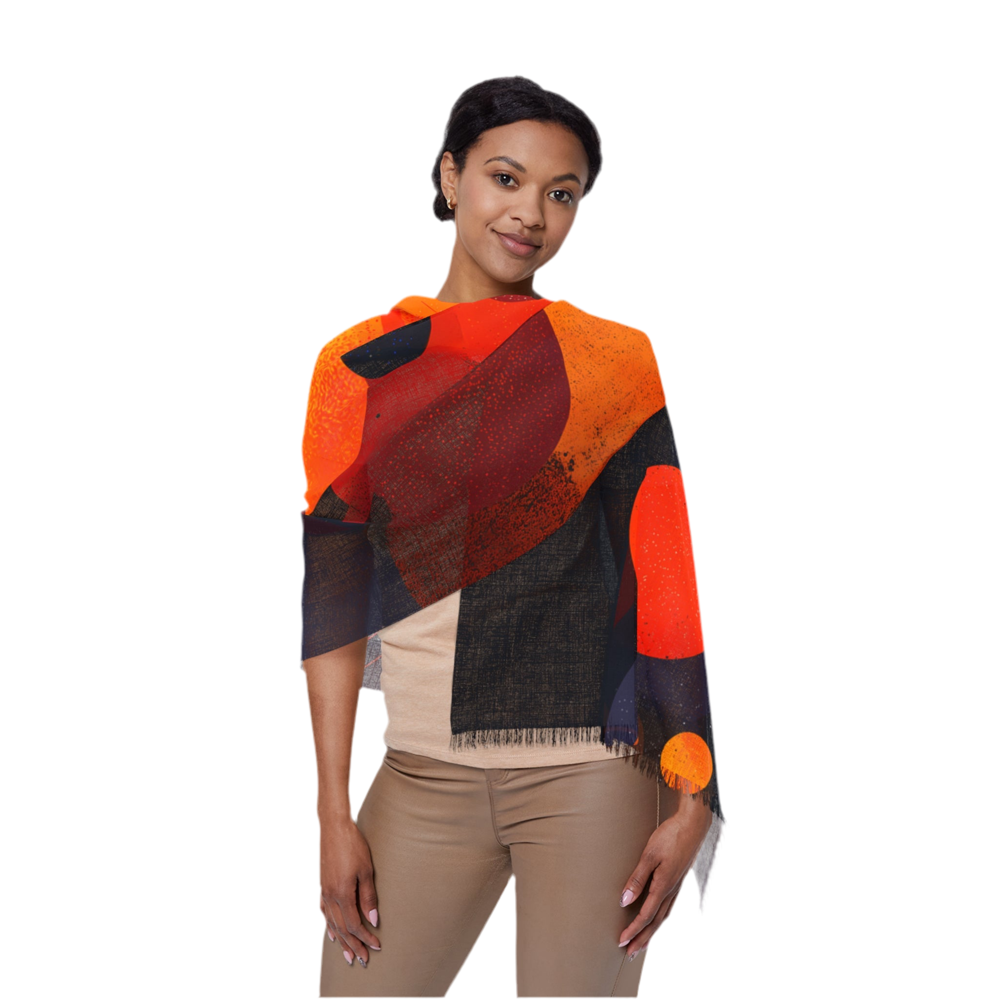 Lightweight scarf "Golden Orbit" - Golden Autumn No. 67