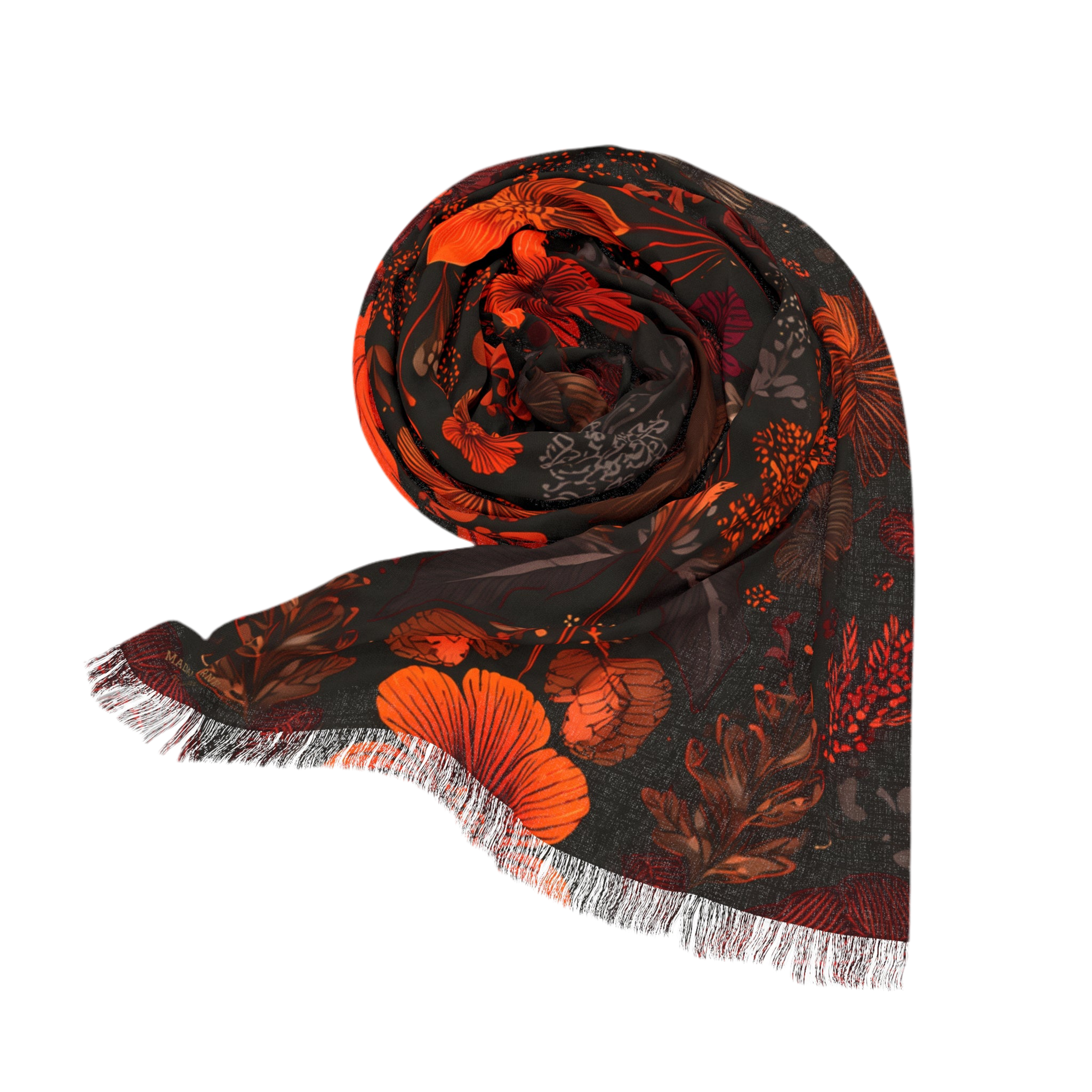 Lightweight scarf "Floral Reverie" - Golden Autumn No. 60
