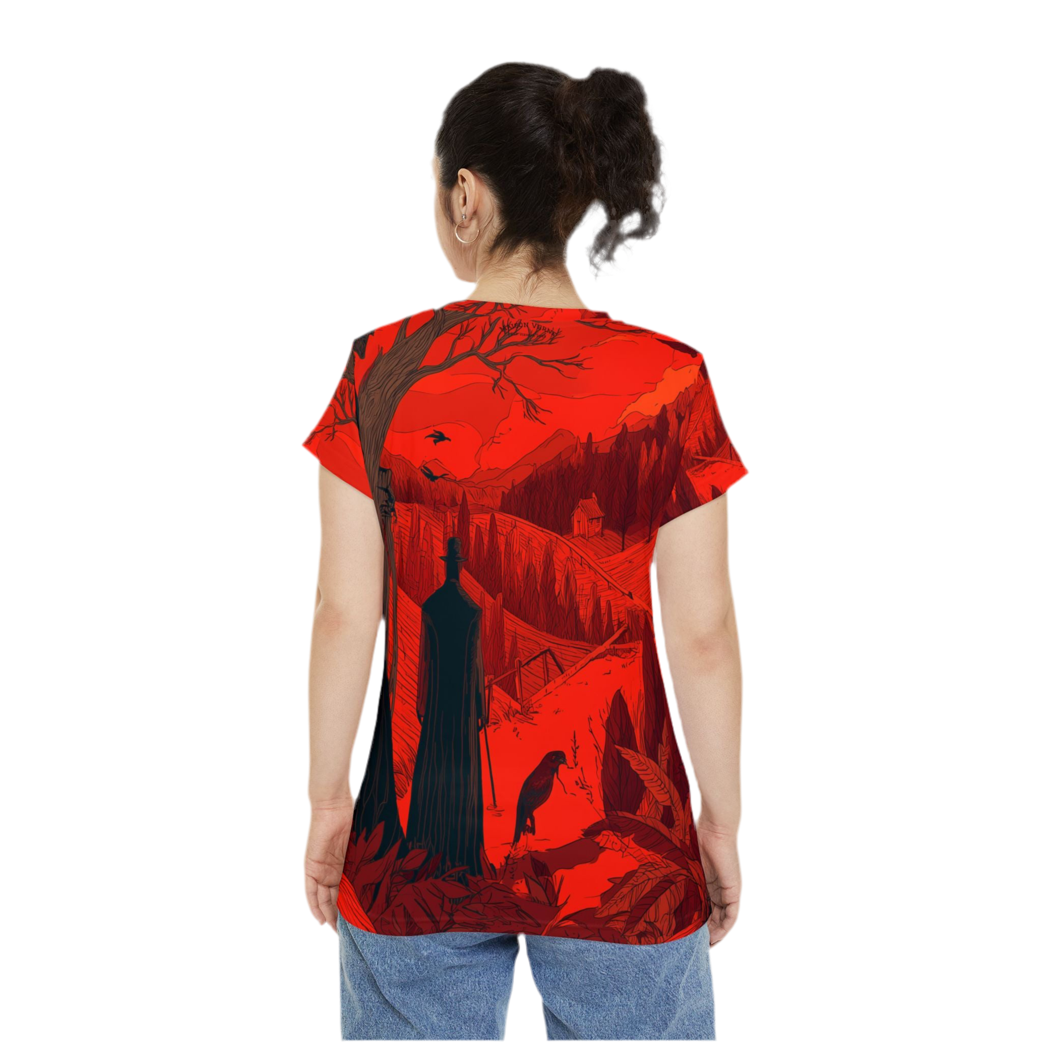 Maison Verne Halloween Ltd. Edition Damen Shirt "Crimson Harvest" - 🎃👻 Wicked Elegance No. 15 👻🎃