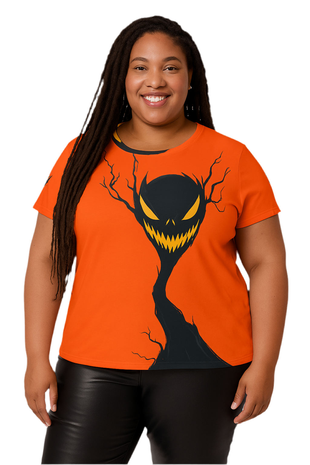 Maison Verne Halloween Ltd. Edition Plus Size Damen Shirt "The Grinning Tree" - 🎃👻 Wicked Elegance No. 26 👻🎃