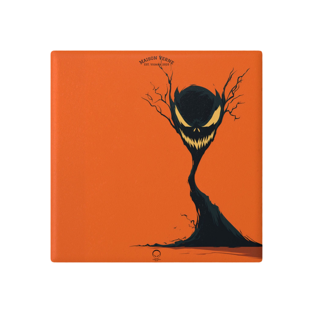 HALLOWEEN LIMITED EDITION Ceramic Coaster "The Grinning Tree" - 🎃👻 Wicked Elegance No. 26 👻🎃