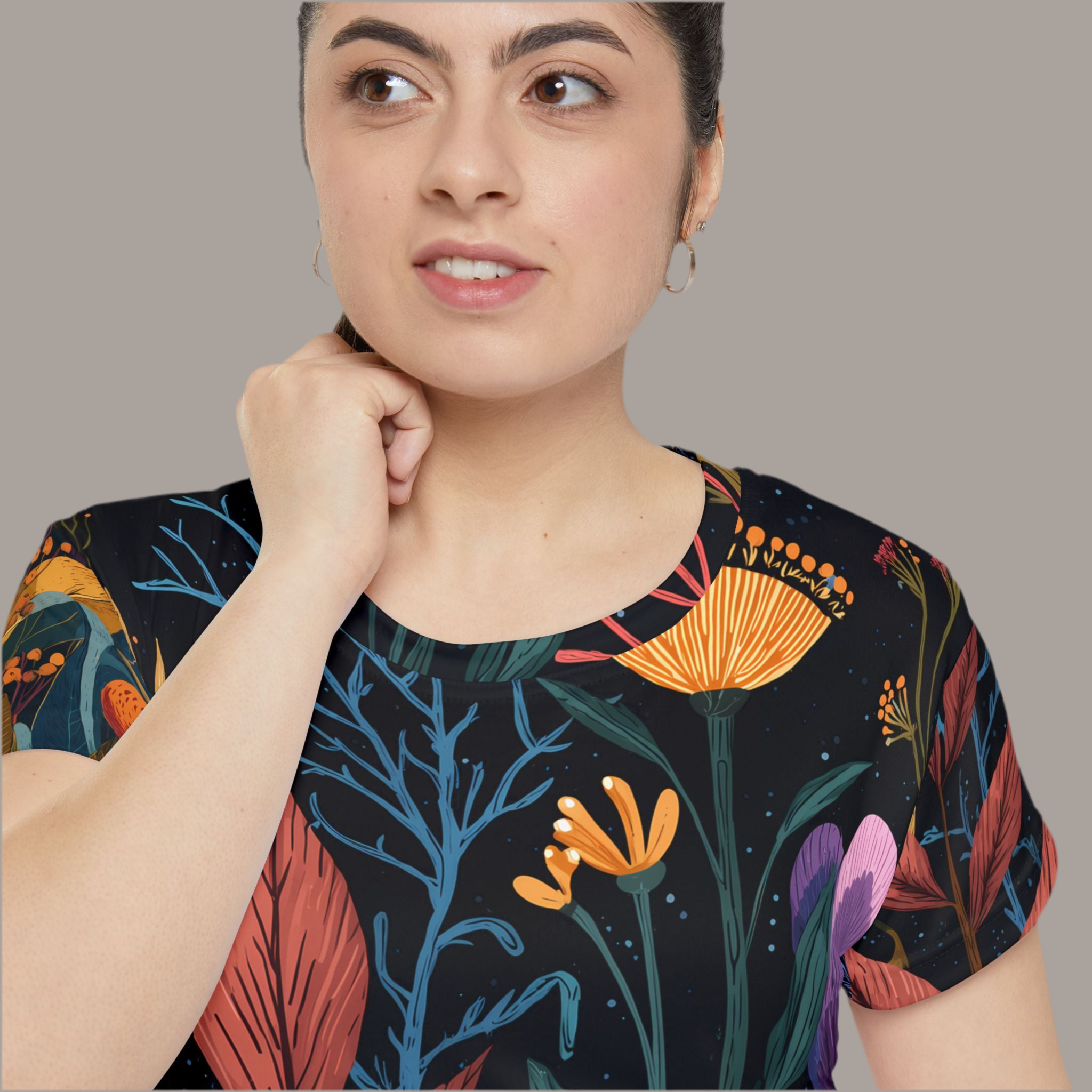 Maison Verne Damen Shirt "Starlit Grove" - Cosmic Botanicals No. 64