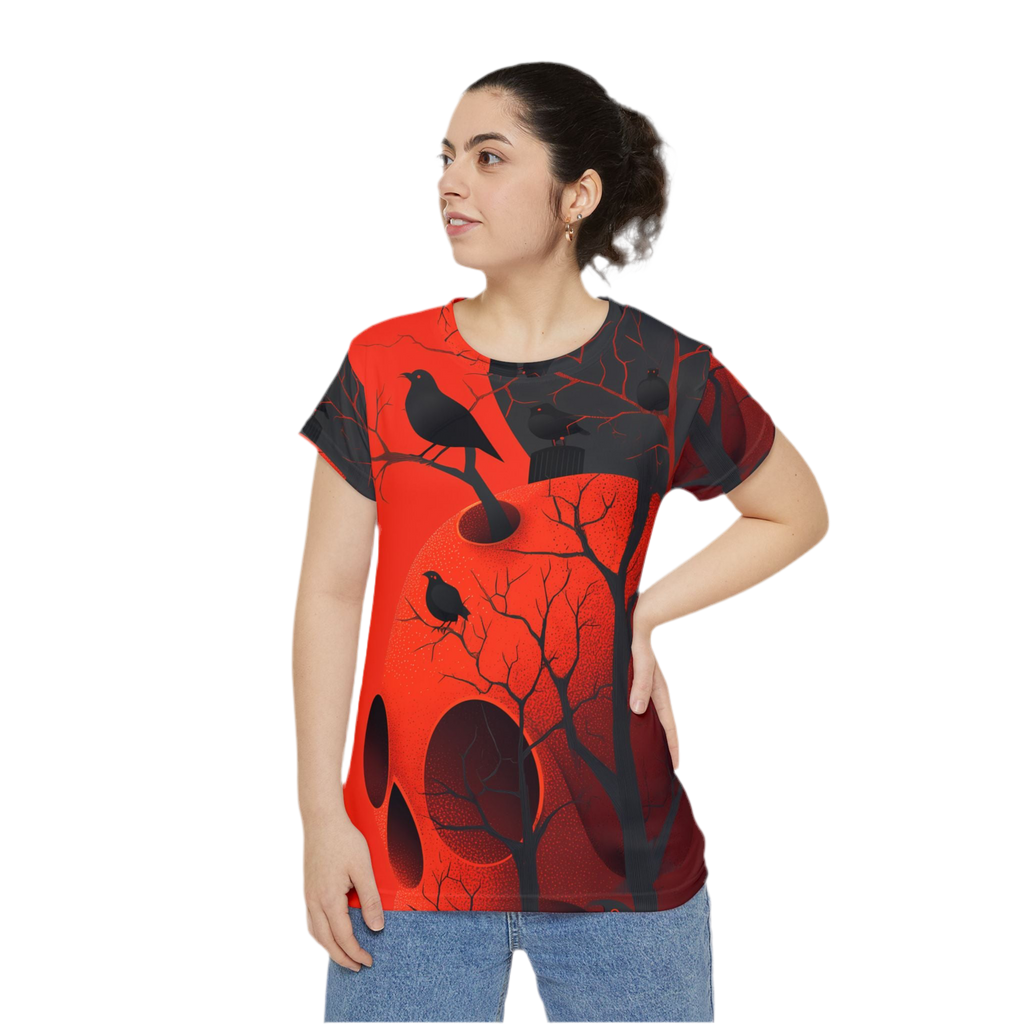 Maison Verne Halloween Ltd. Edition Damen Shirt "Ravens Reign" - 🎃👻 Wicked Elegance No. 61 👻🎃
