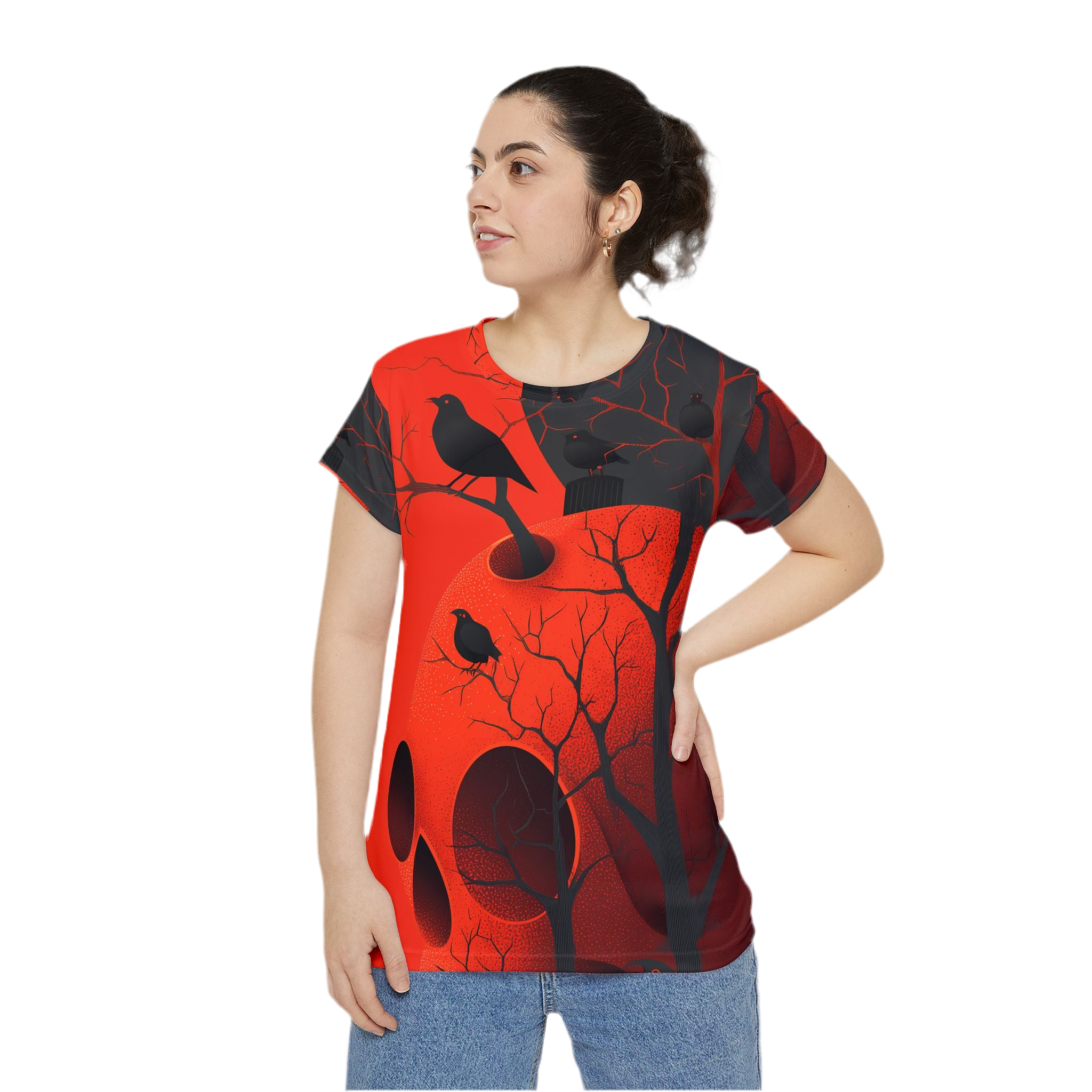 Maison Verne Halloween Ltd. Edition Damen Shirt "Ravens Reign" - 🎃👻 Wicked Elegance No. 61 👻🎃