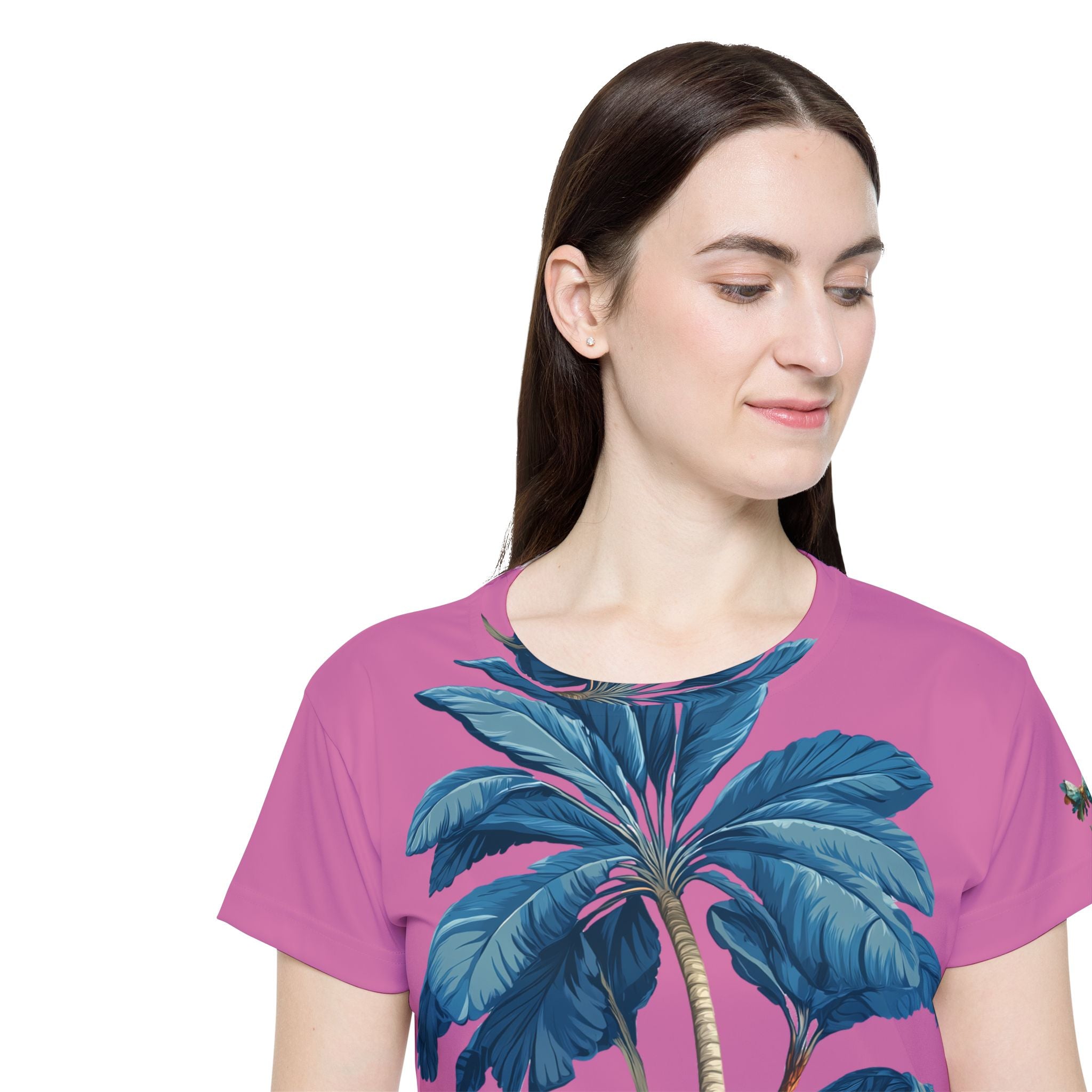 Women's T-shirt "Blue Tropic" - Wilderness Whisper No. 02 (pink)