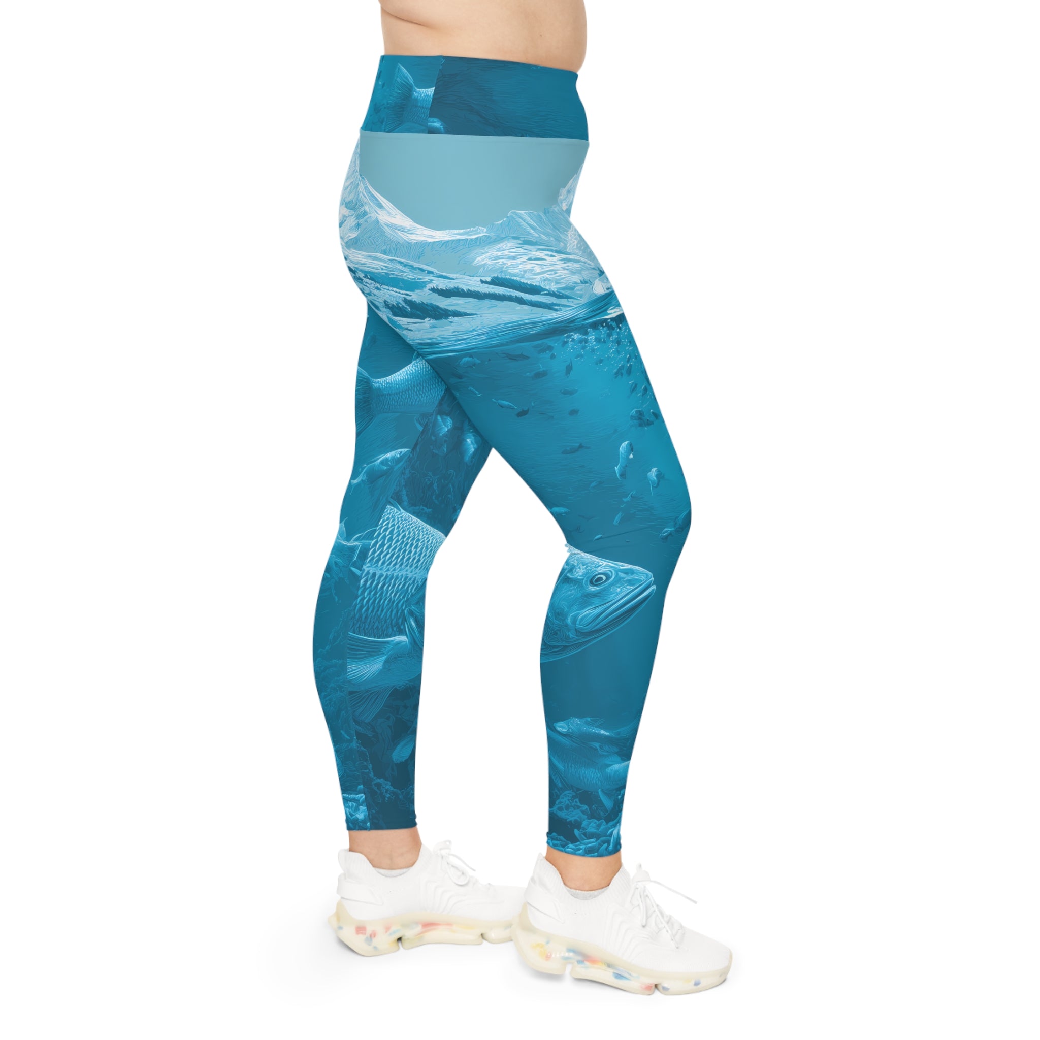 Underwater Adventure Plus Size Leggings | Fish Print Yoga Pants, Activewear for Outdoor Lovers, Ocean Inspired Exercise Gear, Unique [...]