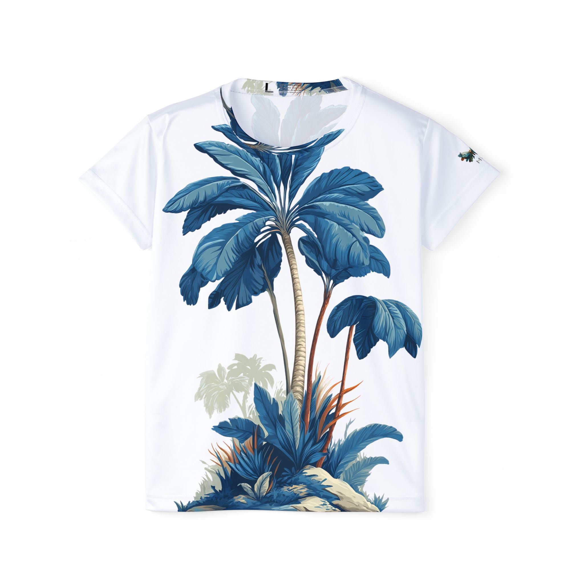 Women's T-shirt "Blue Tropic" - Wilderness Whisper No. 02 (white) PLUS SIZE