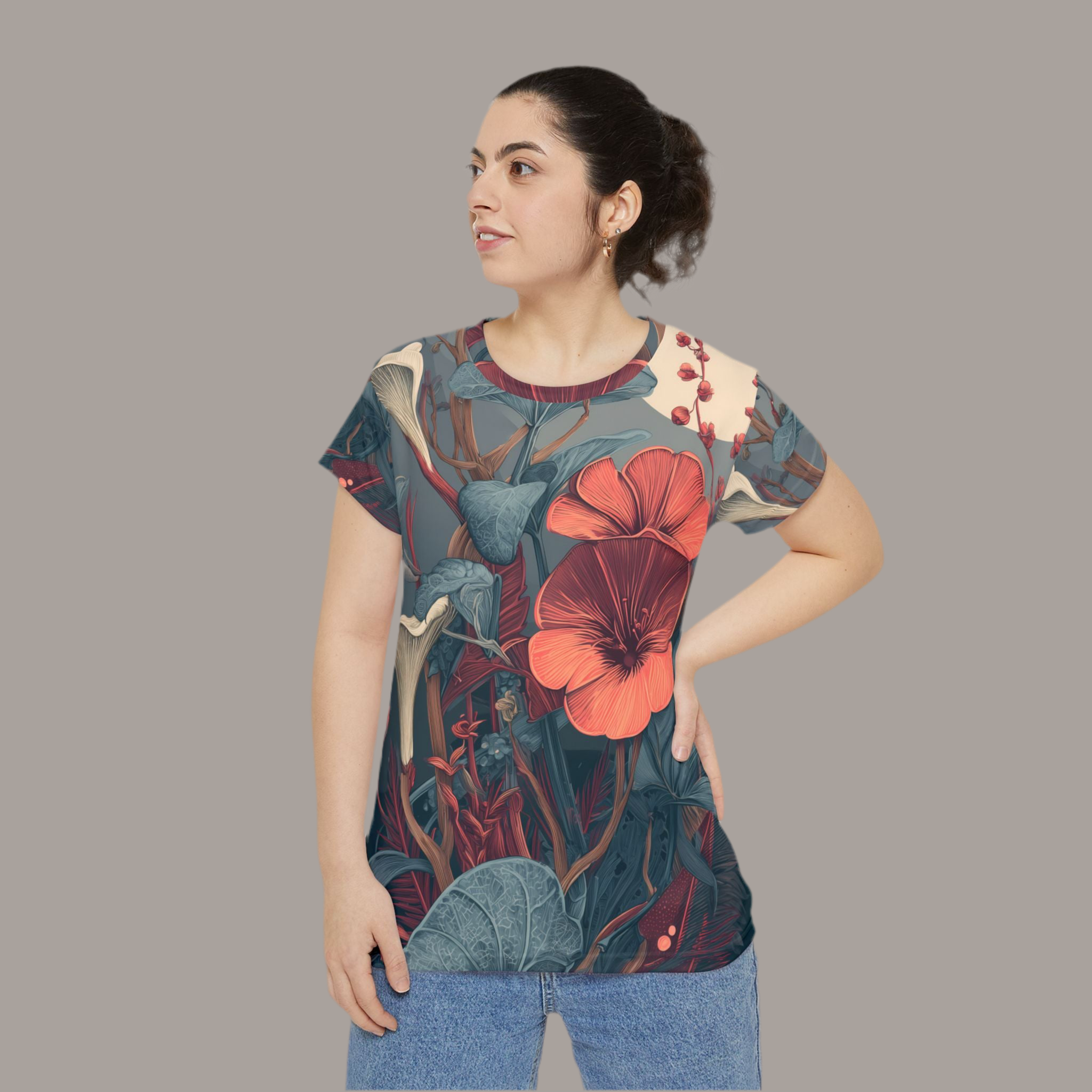 Maison Verne Damen Shirt "Lunar Bloom" - Cosmic Botanicals No. 56