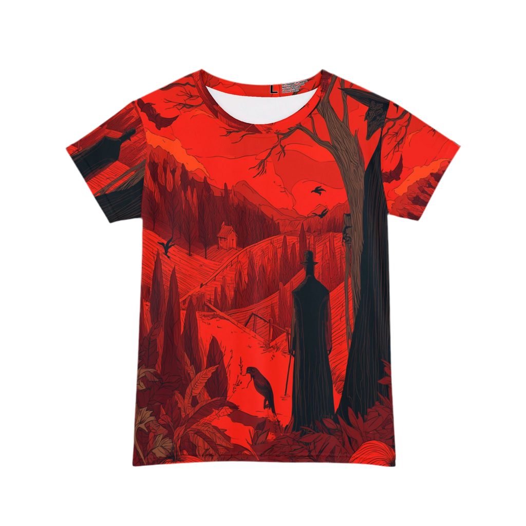 Maison Verne Halloween Ltd. Edition Damen Shirt "Crimson Harvest" - 🎃👻 Wicked Elegance No. 15 👻🎃