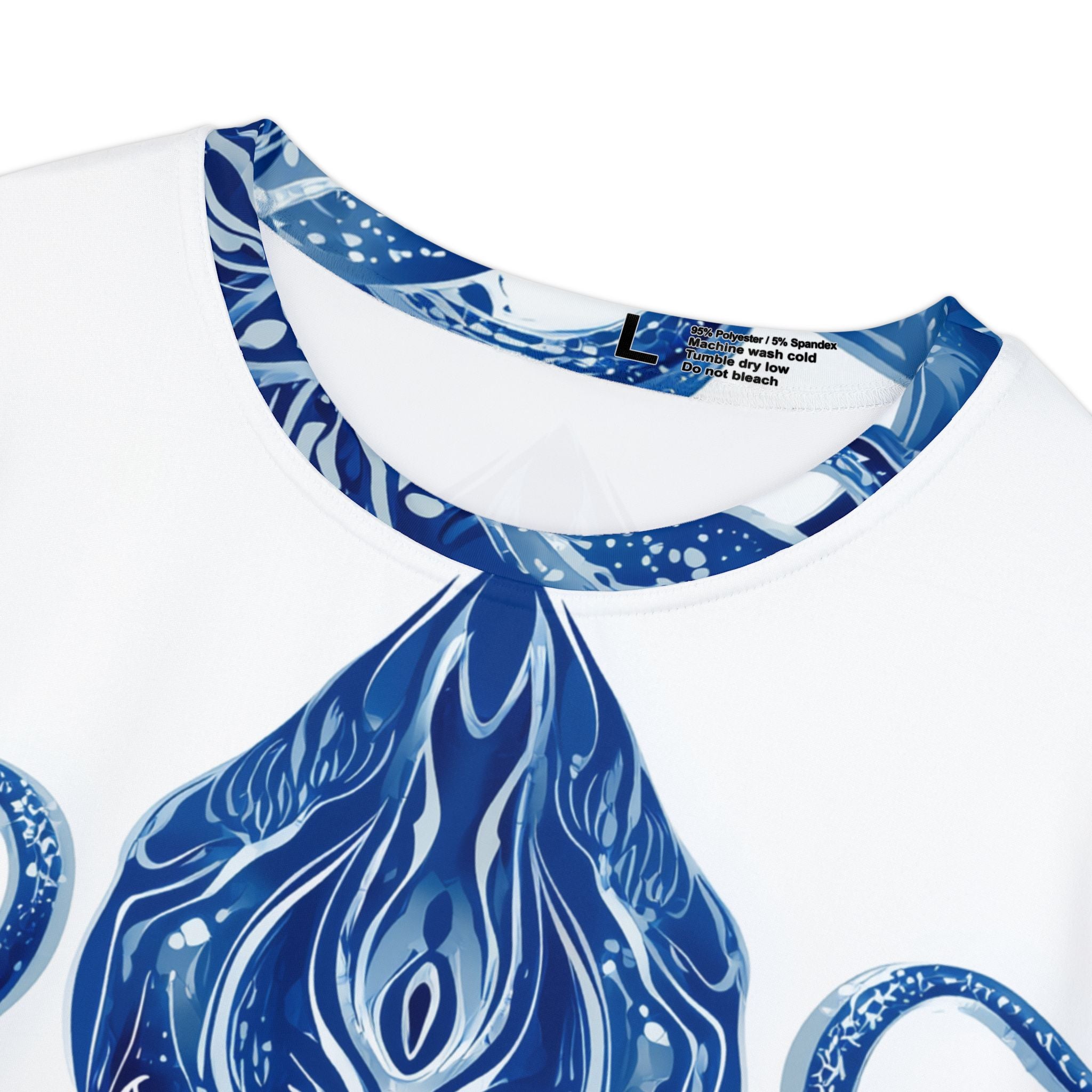 Women's Shirt "Deep Blue Bloom" - Opal Depths No. 32
