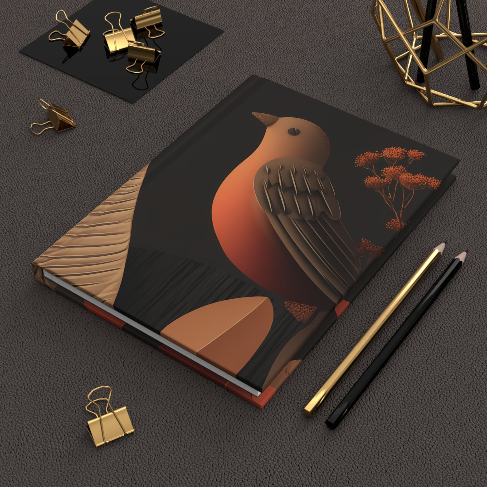 Maison Verne Hardcover Journal "Ember Songbird" - Golden Autumn No. 15