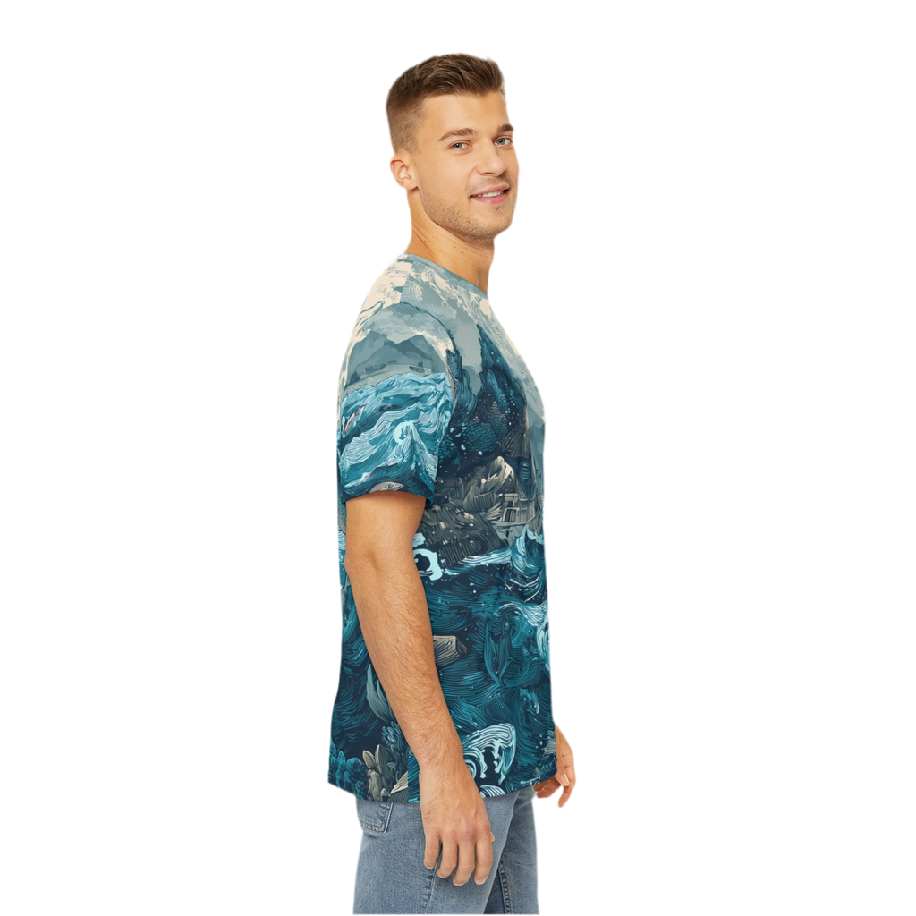 Men's Shirt "Tides of the Untamed North", Opal Depths No. 40