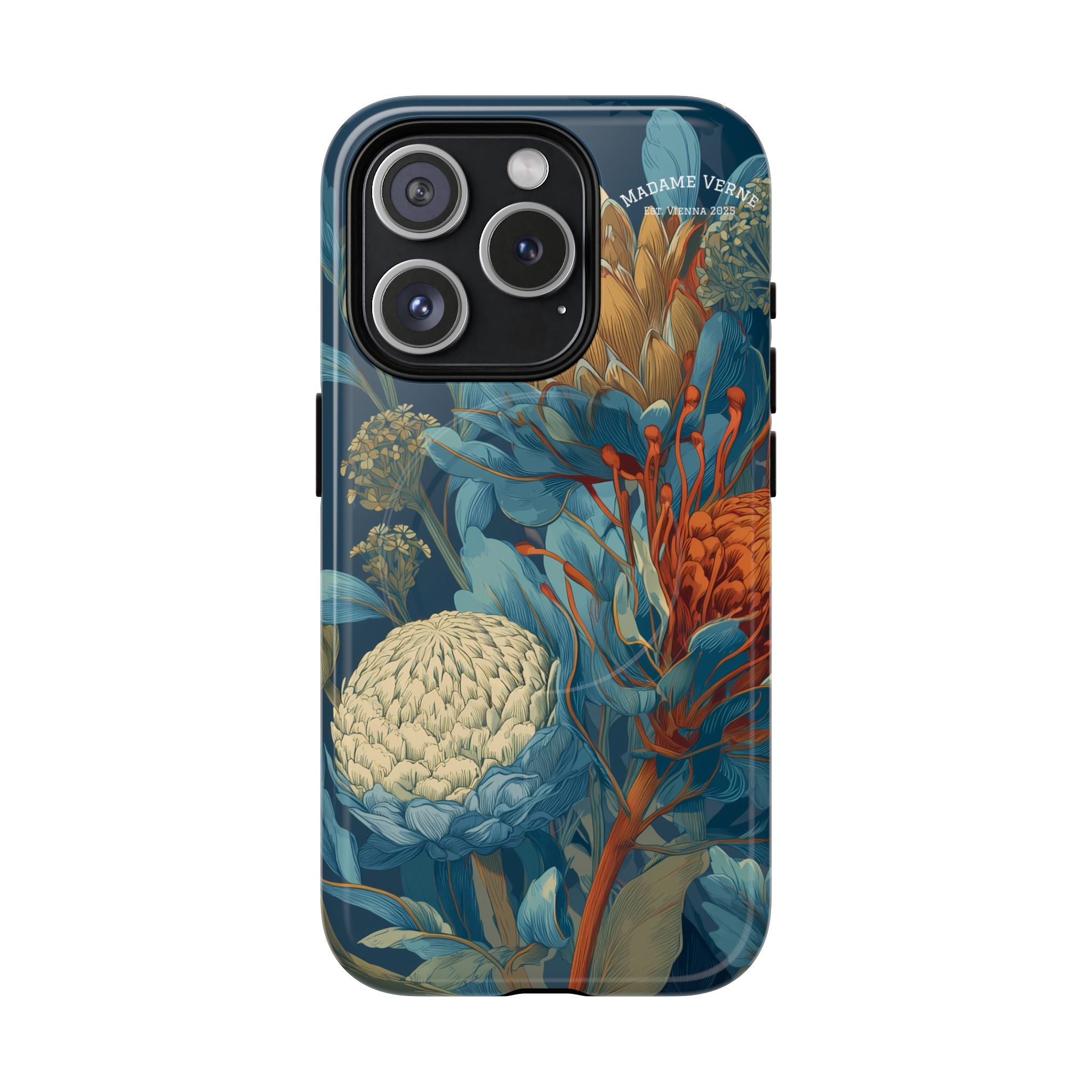 MagSafe iPhone-Schutzhülle "Protea Reverie" - Cosmic Botanicals No. 62