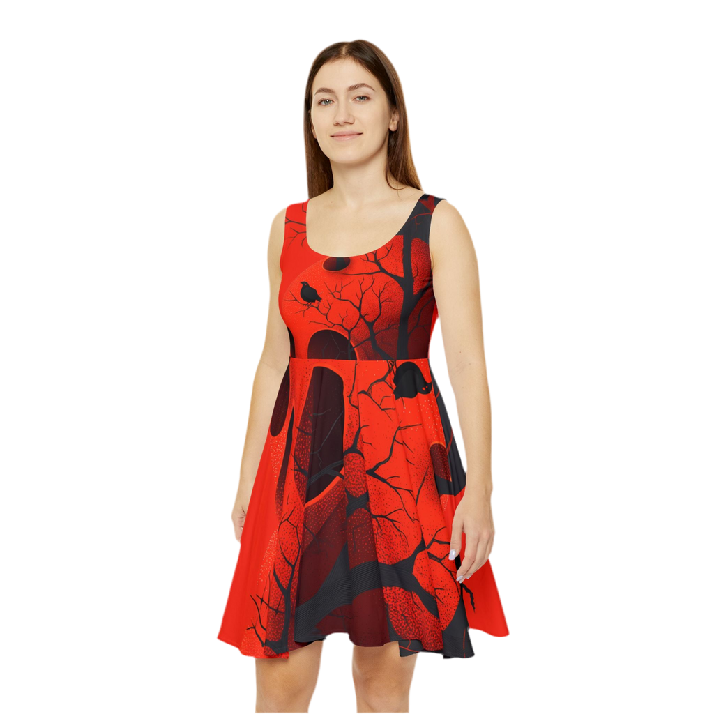 Maison Verne Halloween Ltd. Edition Skater Kleid "Ravens Reign" - 🎃👻 Wicked Elegance No. 61 👻🎃