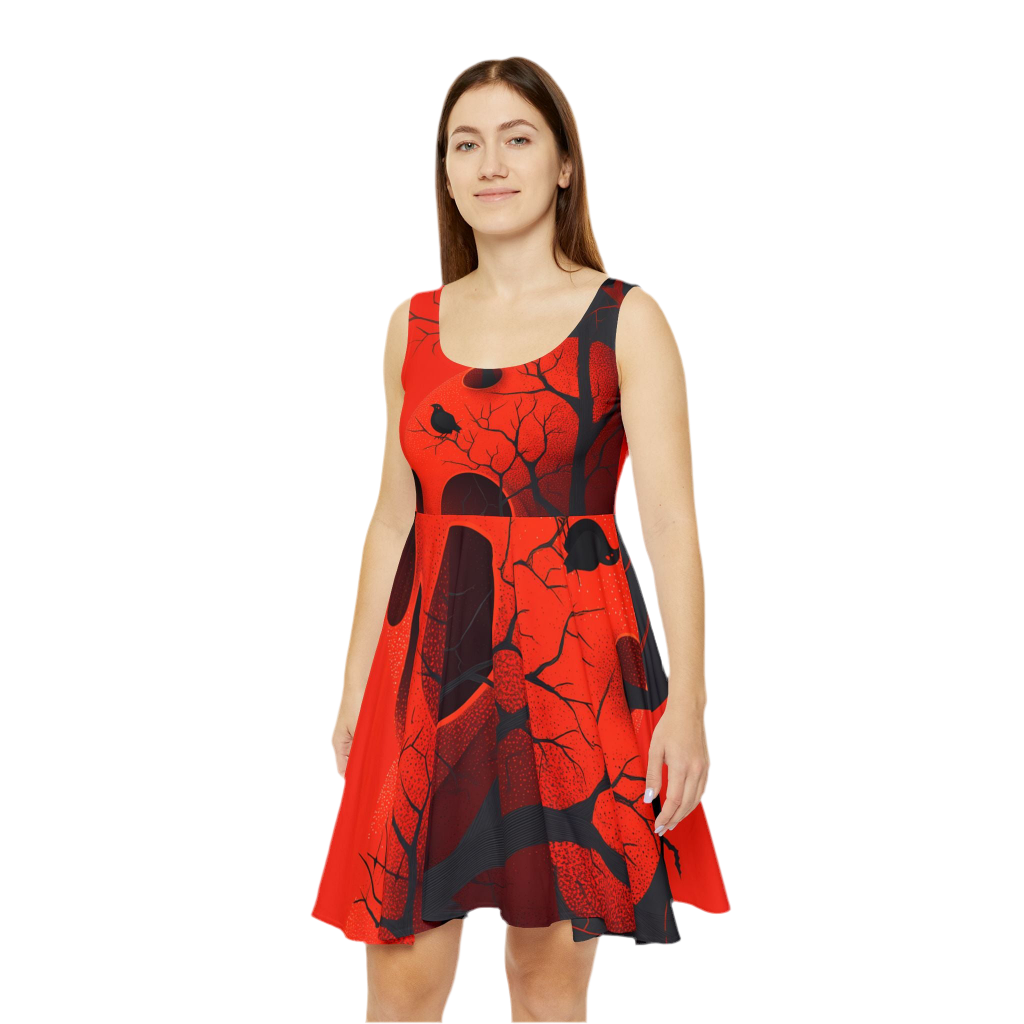 Maison Verne Halloween Ltd. Edition Skater Kleid "Ravens Reign" - 🎃👻 Wicked Elegance No. 61 👻🎃