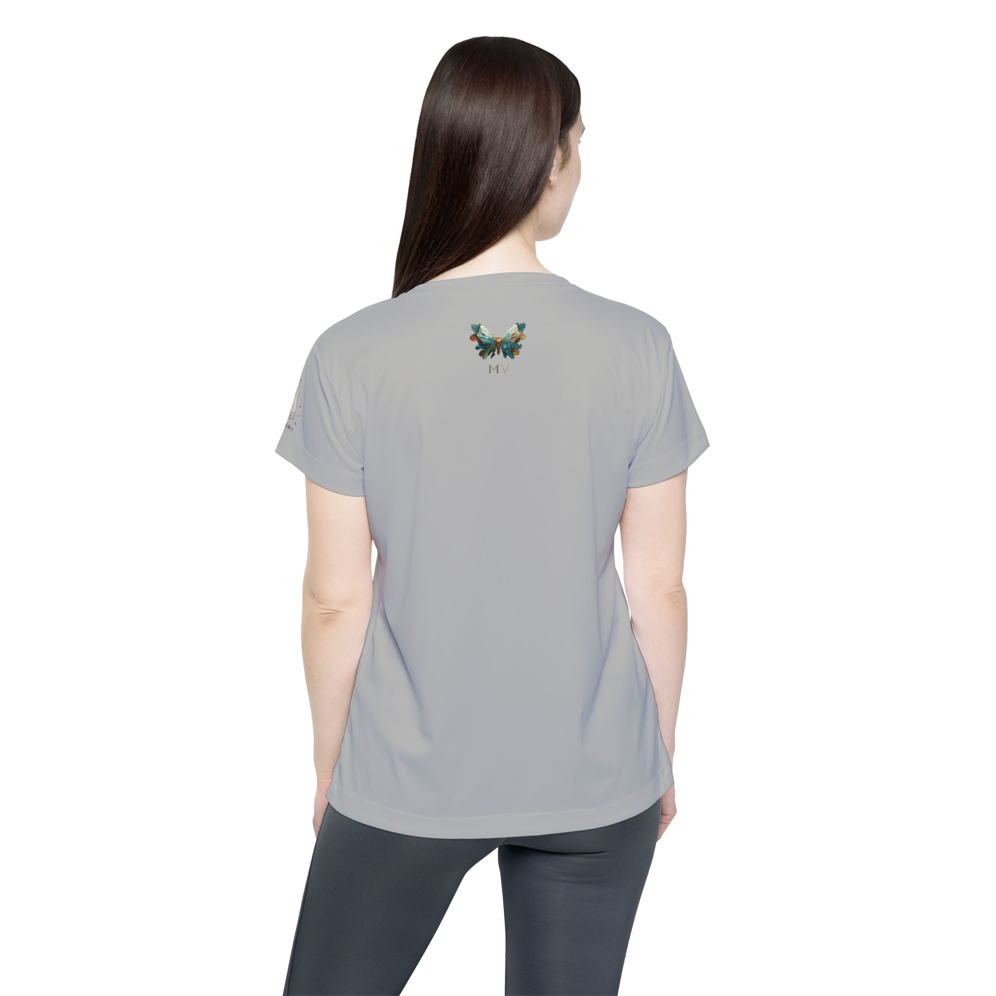Damen T-shirt "Celestial Bloom" - Cosmic Botanicals No. 30 (silbergrau)