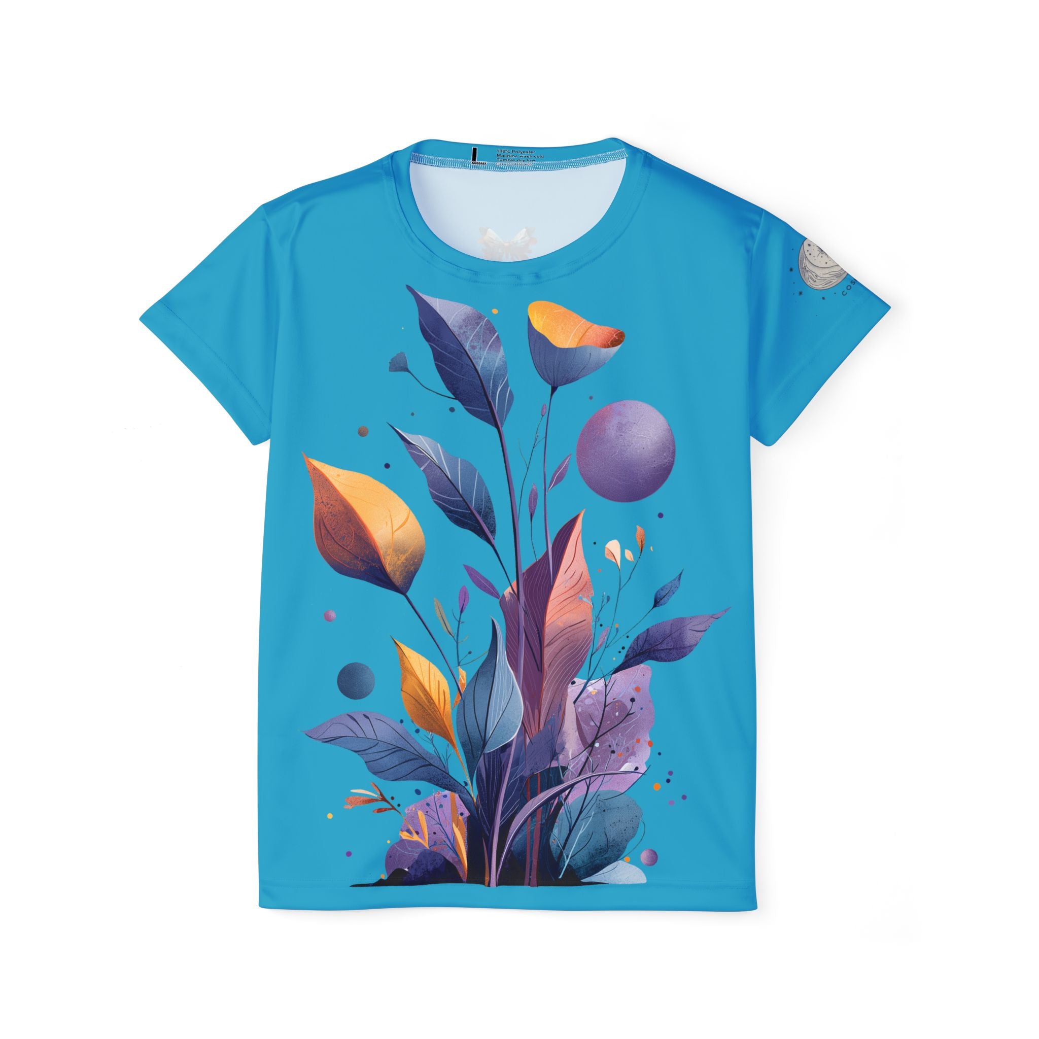 Damen T-shirt "Celestial Bloom" - Cosmic Botanicals No. 30 (türkis)