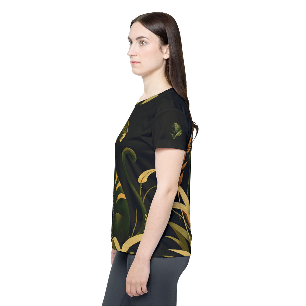 Women's T-shirt "Ember in the Leaves" - Wilderness Whisper No. 50