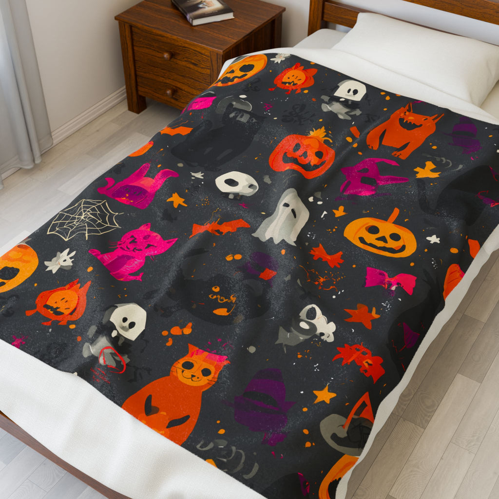 Maison Verne Halloween Ltd. Edition Velours-Kuscheldecke - 🎃👻 Wicked Elegance No. 83 👻🎃