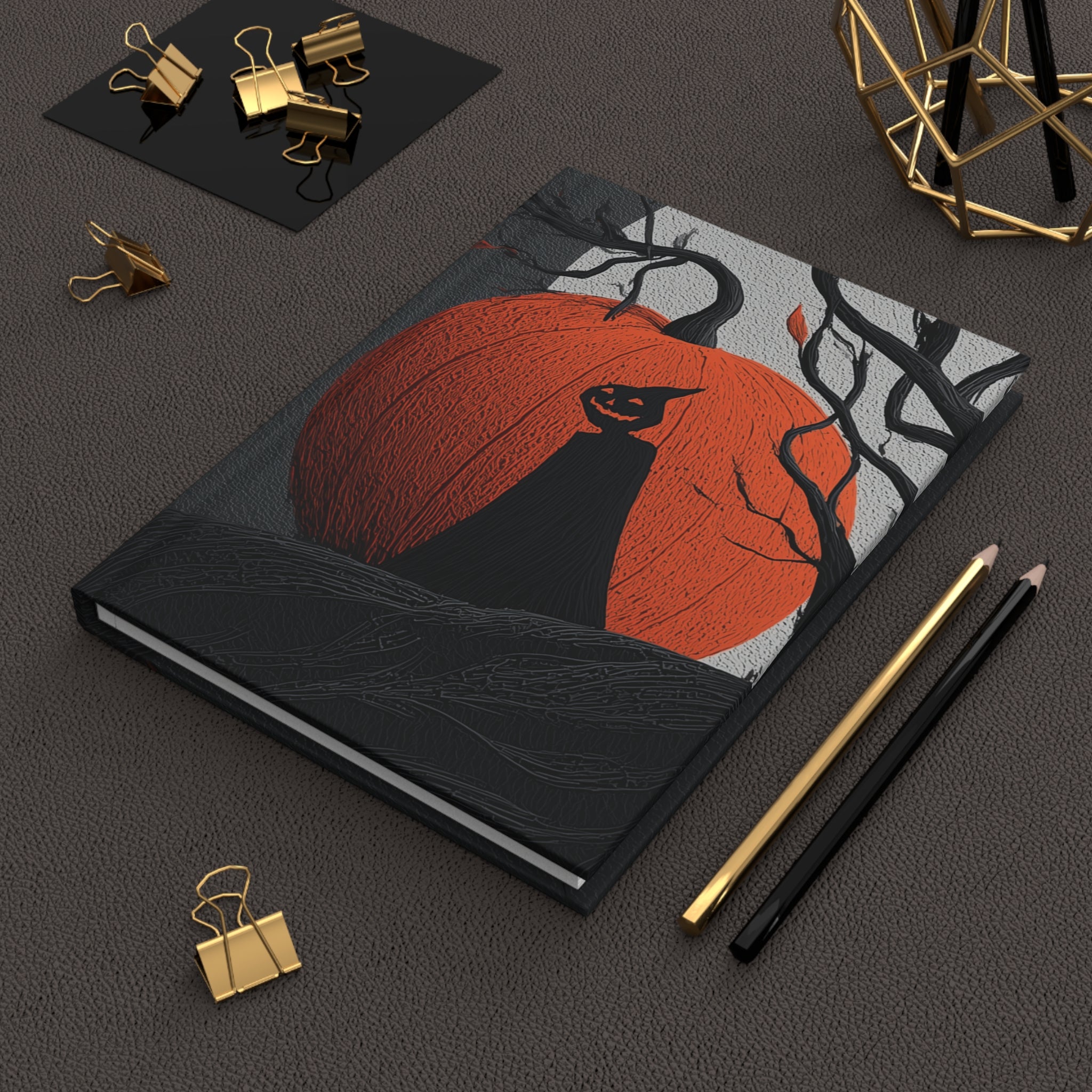 Maison Verne Halloween Ltd. Edition Hardcover Journal "Pumpkin Shadow" - 🎃👻 Wicked Elegance No. 02 👻🎃