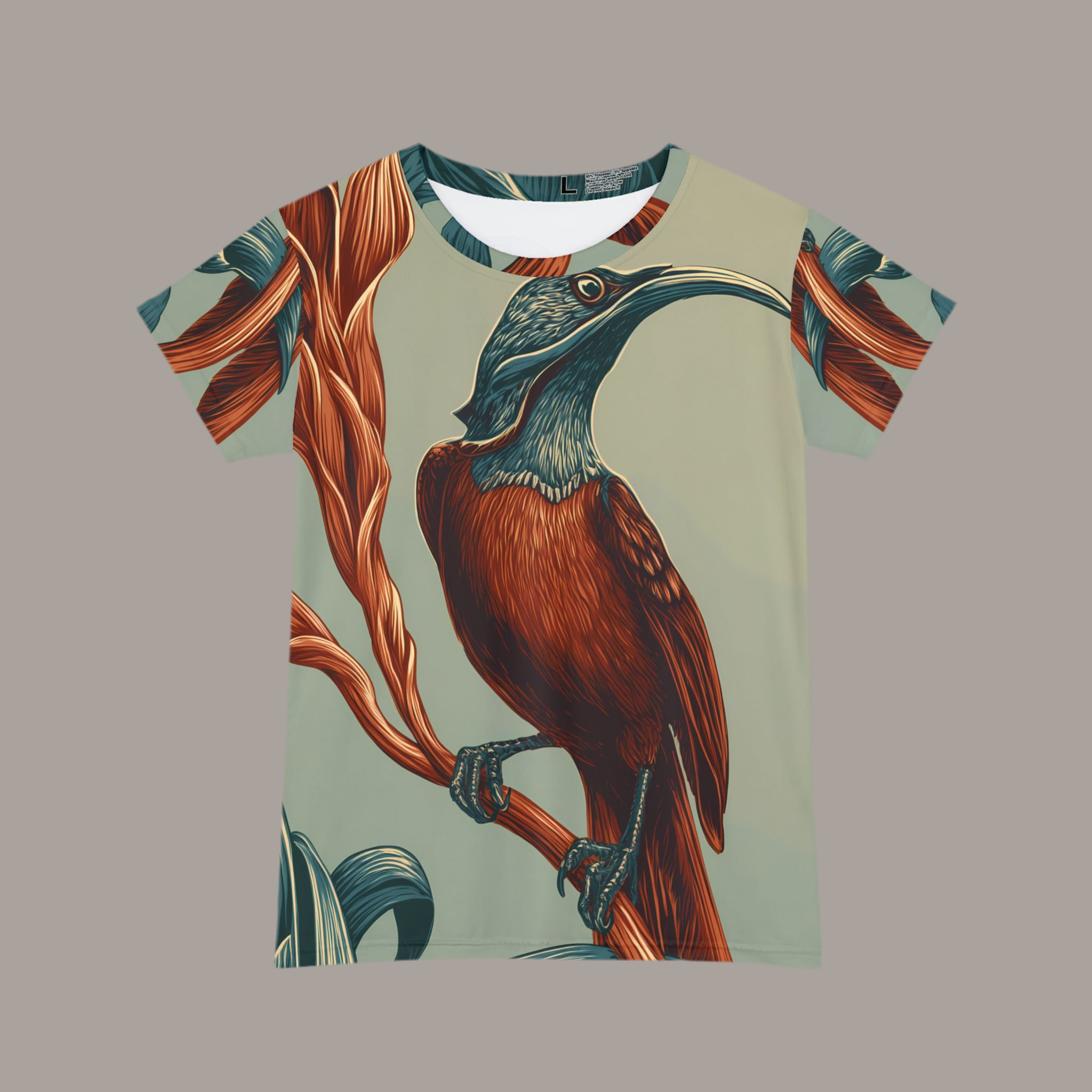 Maison Verne Damen Shirt "Crimson Sentinel" - Wilderness Whisper No. 46