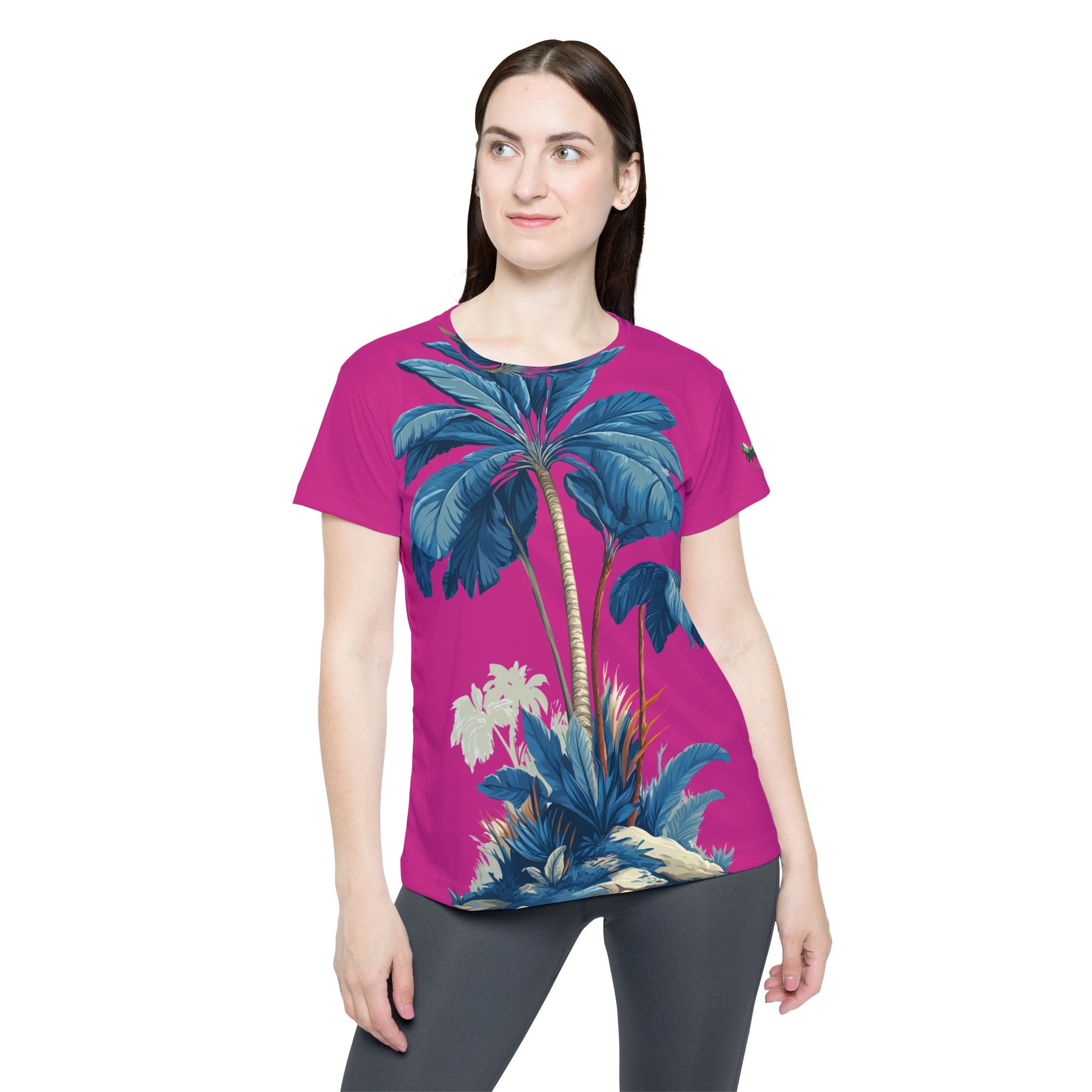 Women's T-shirt "Blue Tropic" - Wilderness Whisper No. 02 (pink)