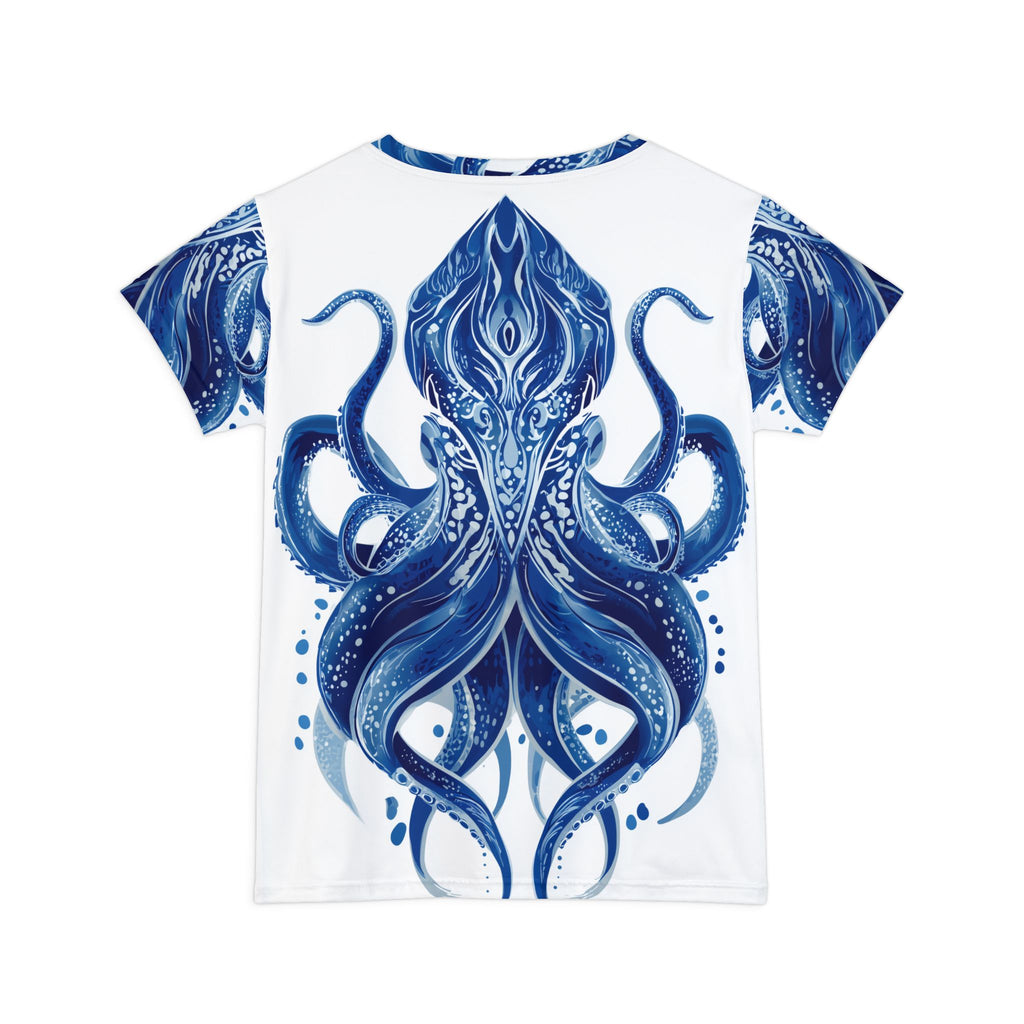 Women's Shirt "Deep Blue Bloom" - Opal Depths No. 32