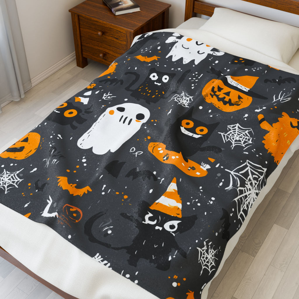 Maison Verne Halloween Ltd. Edition Velours-Kuscheldecke - 🎃👻 Wicked Elegance No. 85 👻🎃