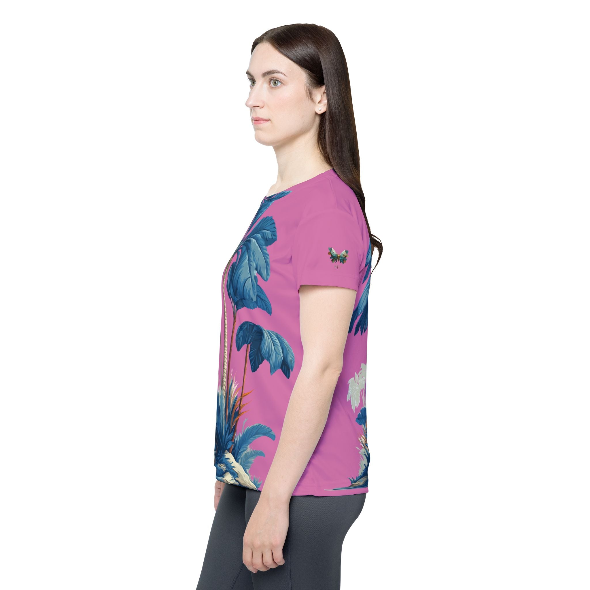 Women's T-shirt "Blue Tropic" - Wilderness Whisper No. 02 (pink)