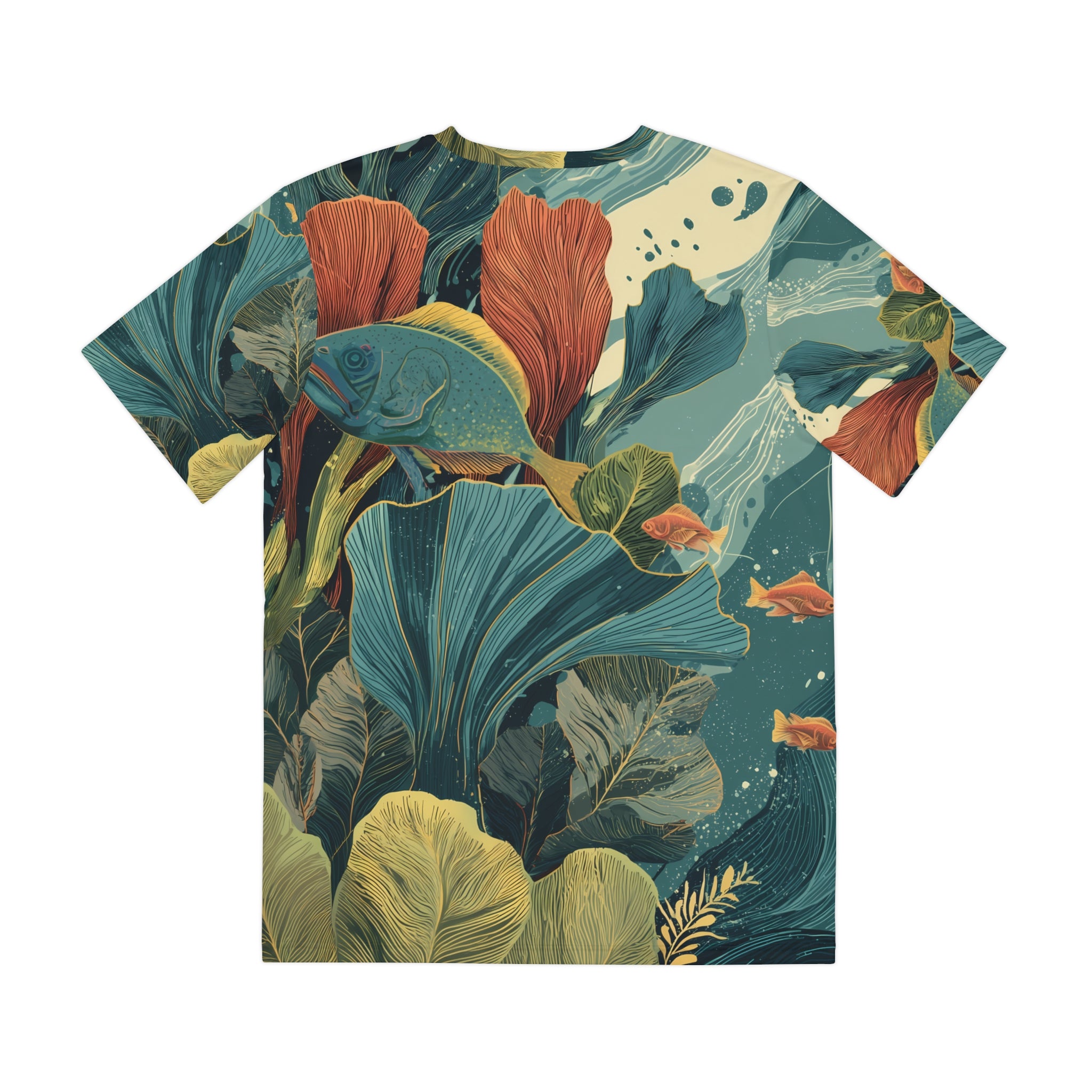 Men's Shirt "Verdant Currents", Cosmic Botanicals No. 65