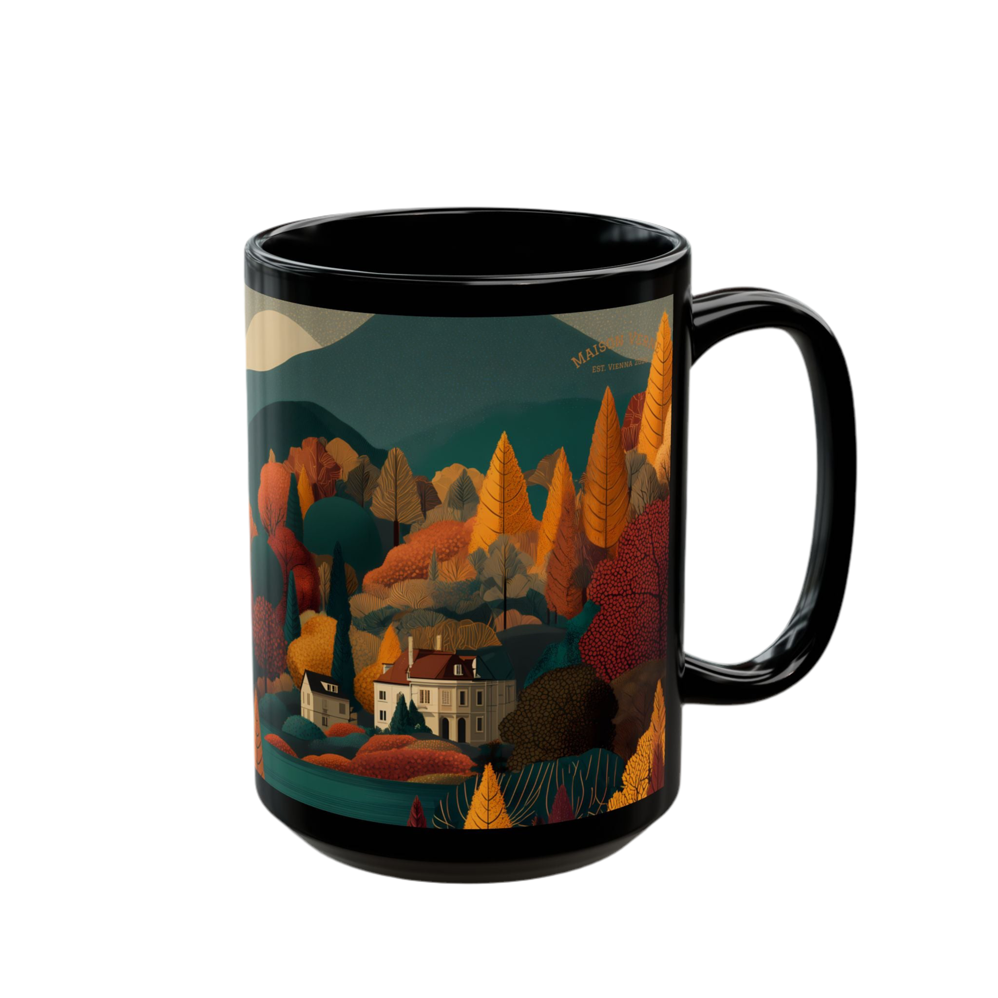 Coffee cup "Golden Retreat" - Golden Autumn No. 44