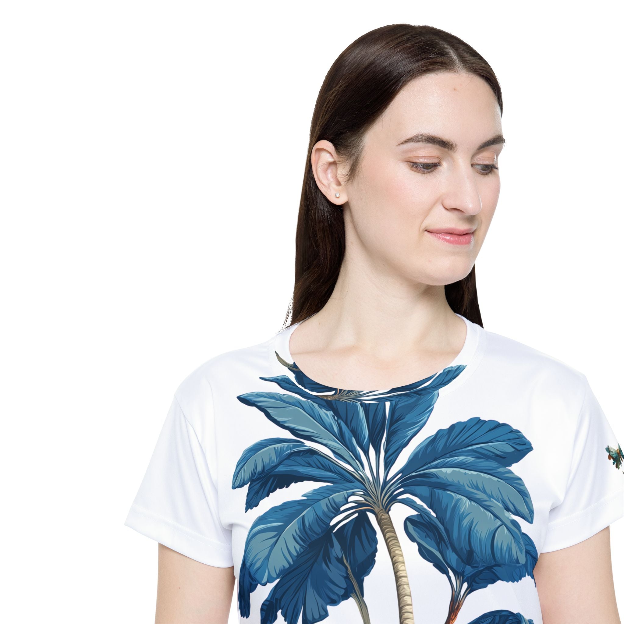 Women's T-shirt "Blue Tropic" - Wilderness Whisper No. 02 (white)