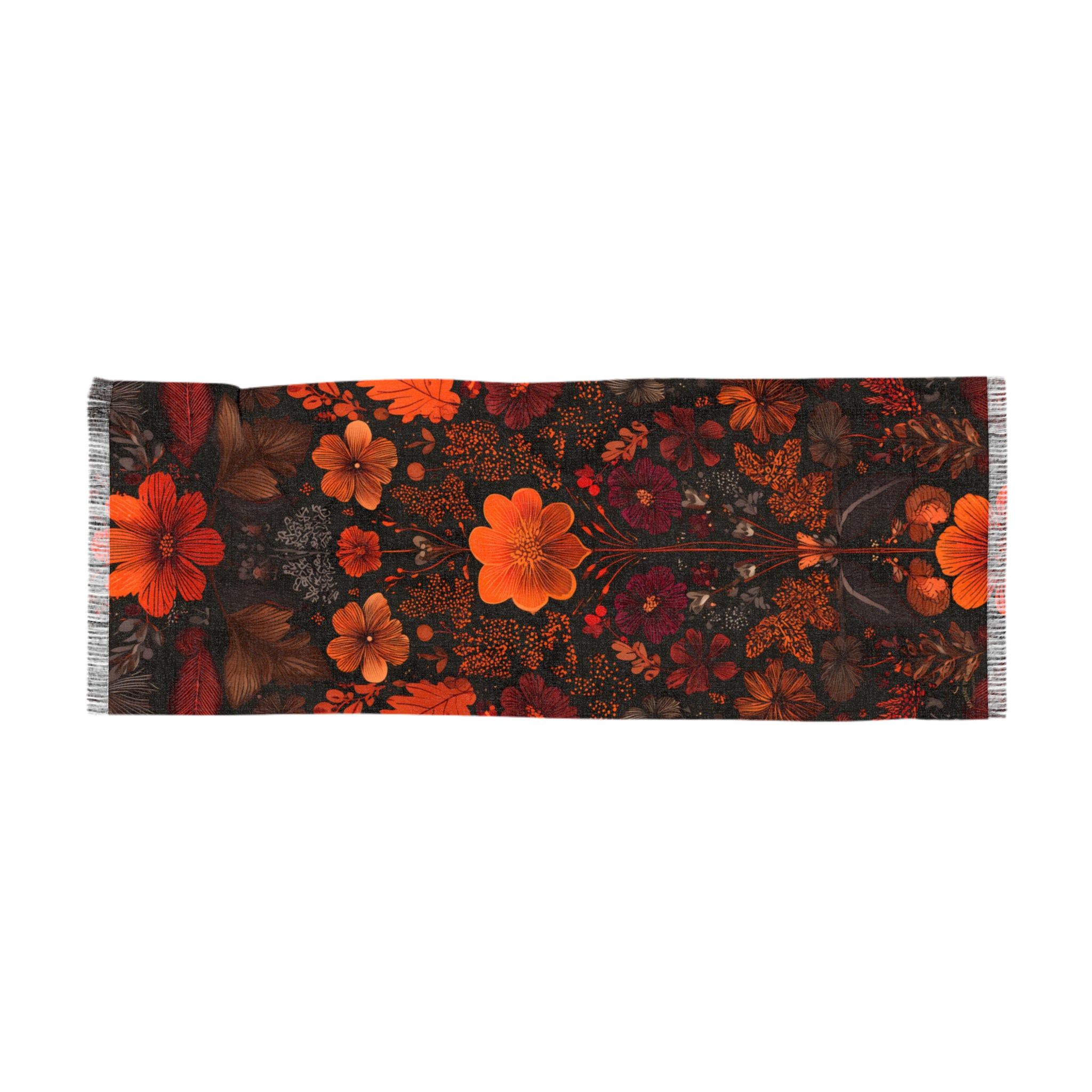 Lightweight scarf "Floral Reverie" - Golden Autumn No. 60