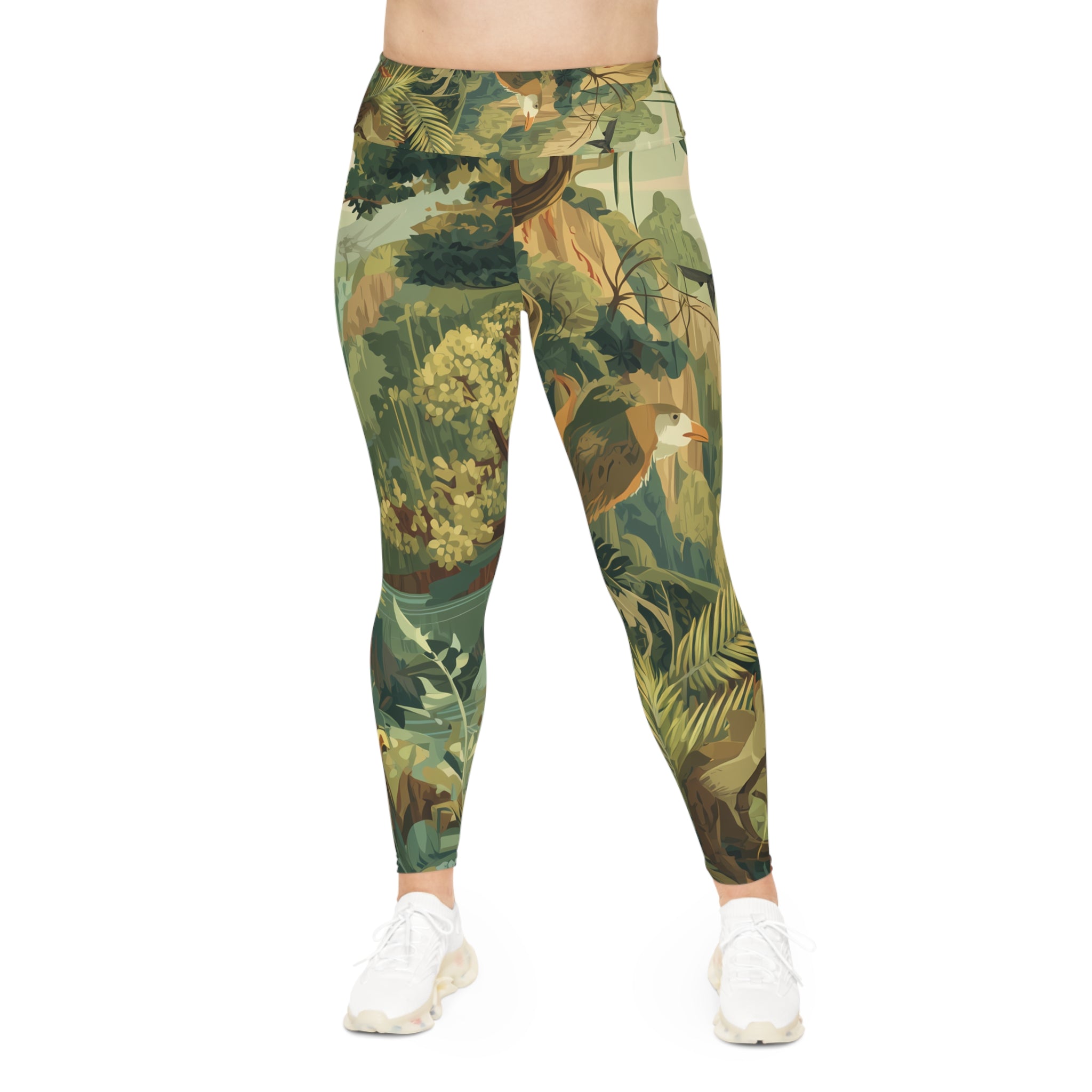 Plus Size Leggings "The Hidden Wild" - Wilderness Whisper No. 56